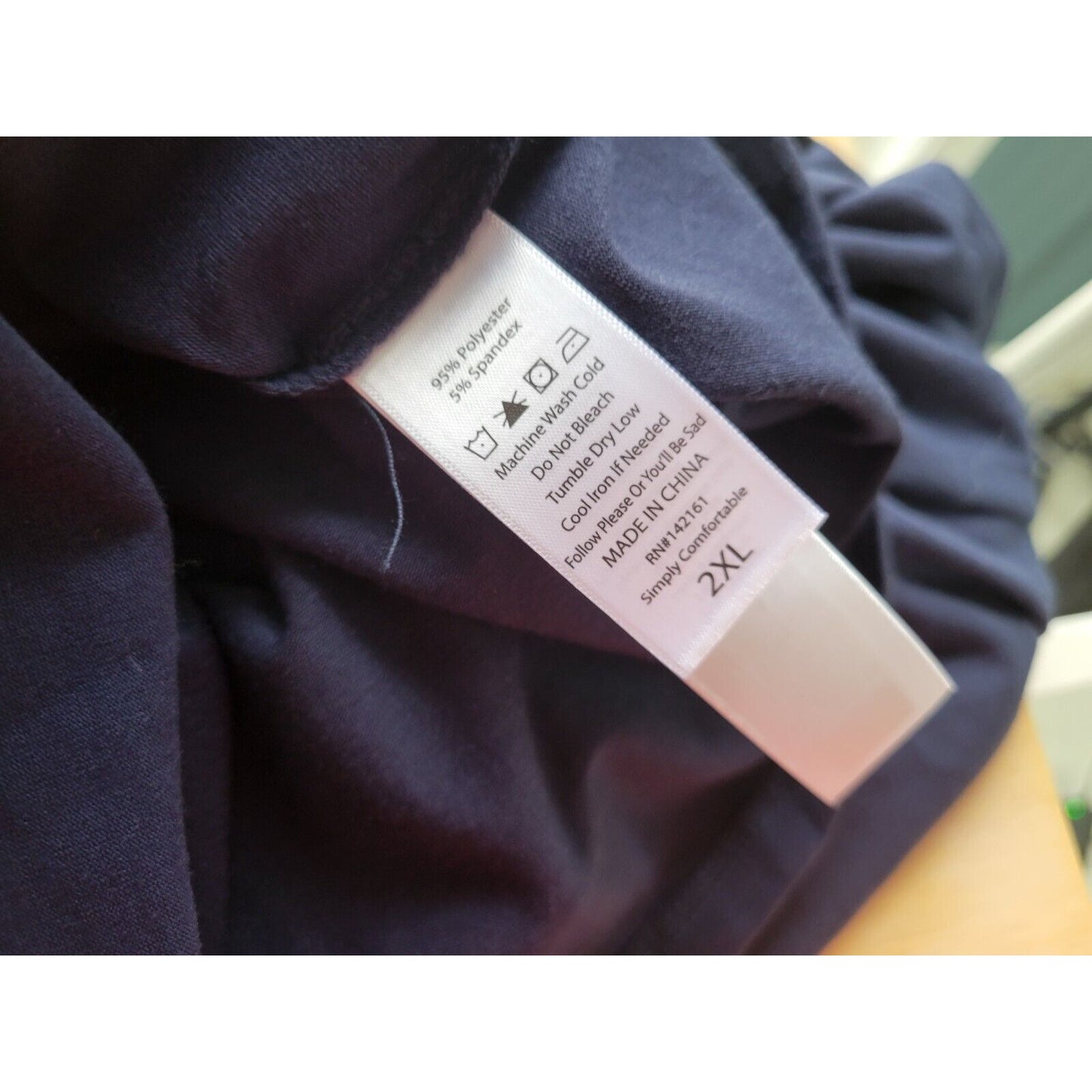 Lularoe Womens Top 2XL Plus Remi Short Sleeve Poly Blend Basic Blue Casual