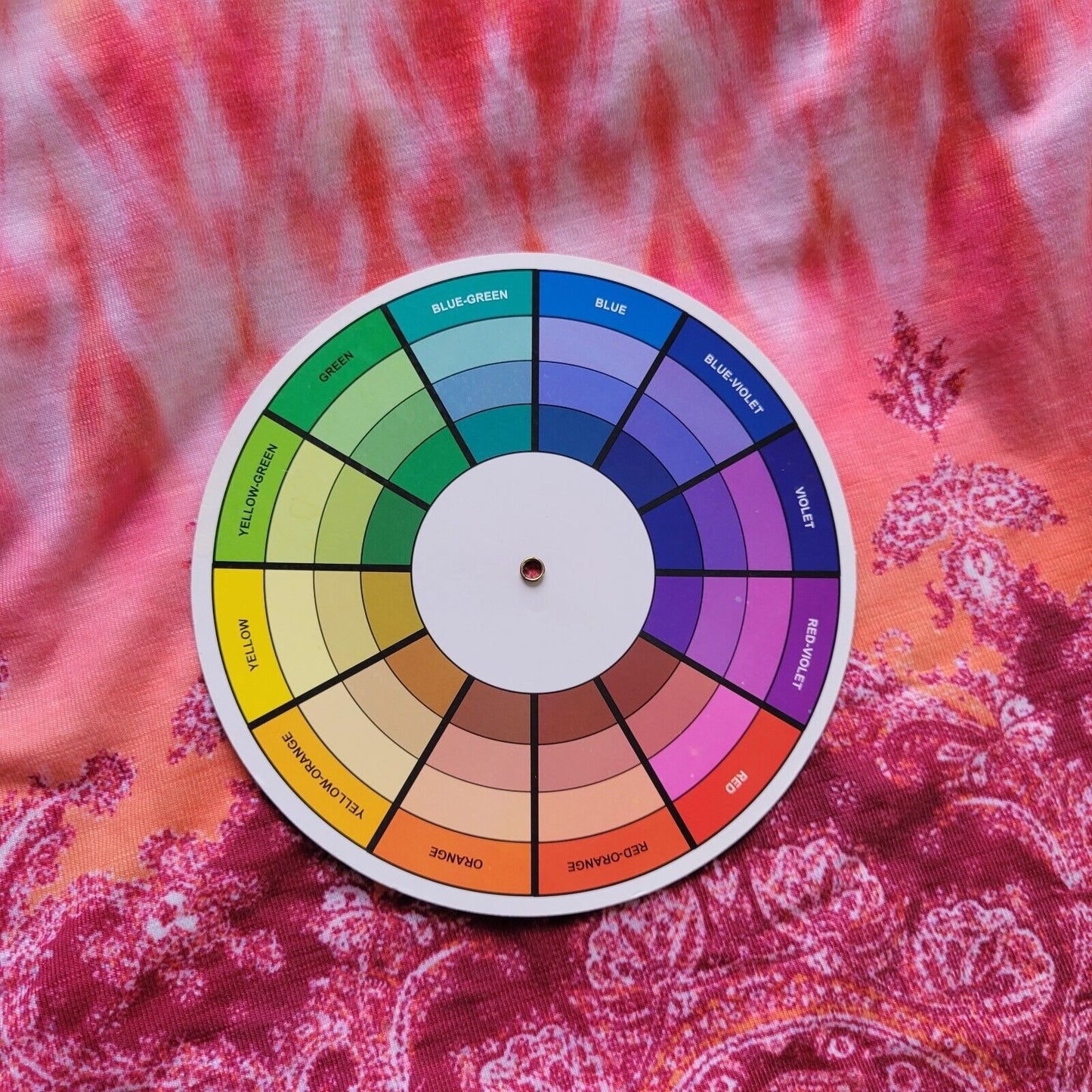 Live Let Live Womens Top Extra Large Tee Cap Sleeve Pink Watercolor Studded