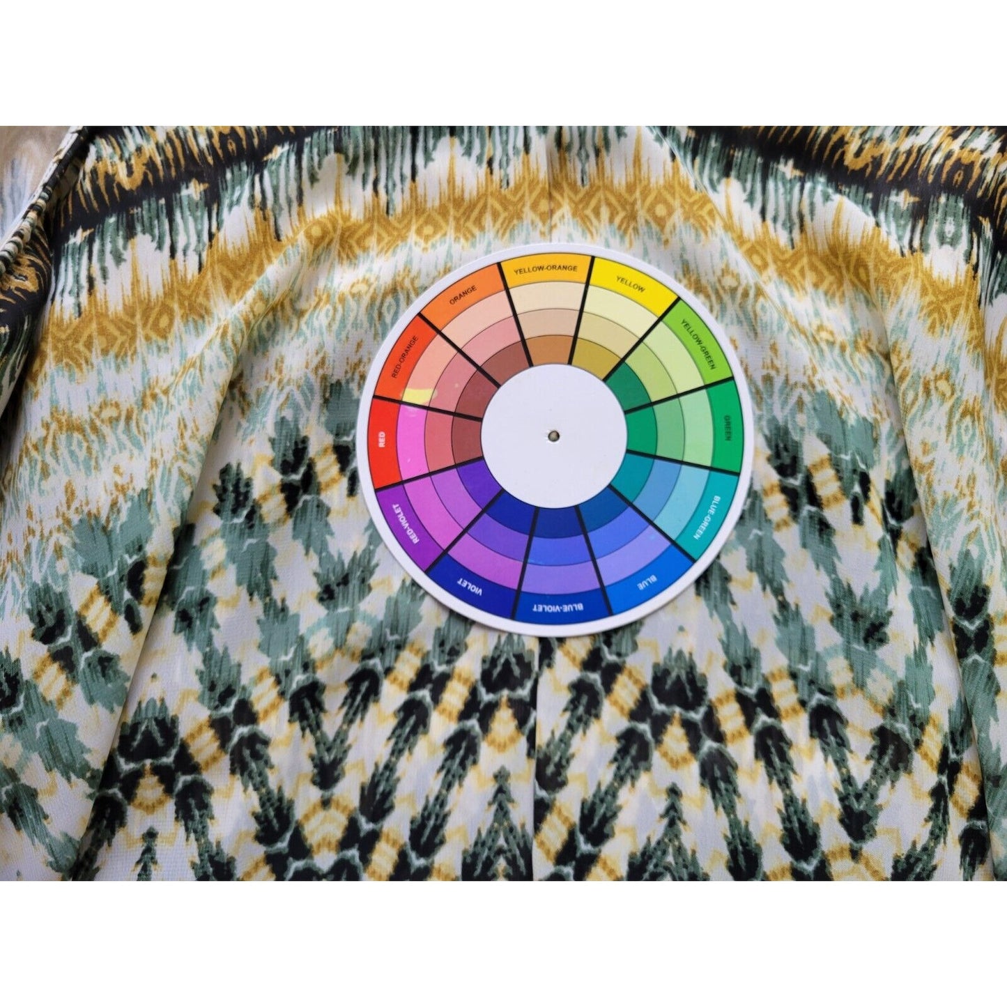 Dress Barn Women Top 2X Swing Sleeveless Split Front Poly Blend Green Watercolor