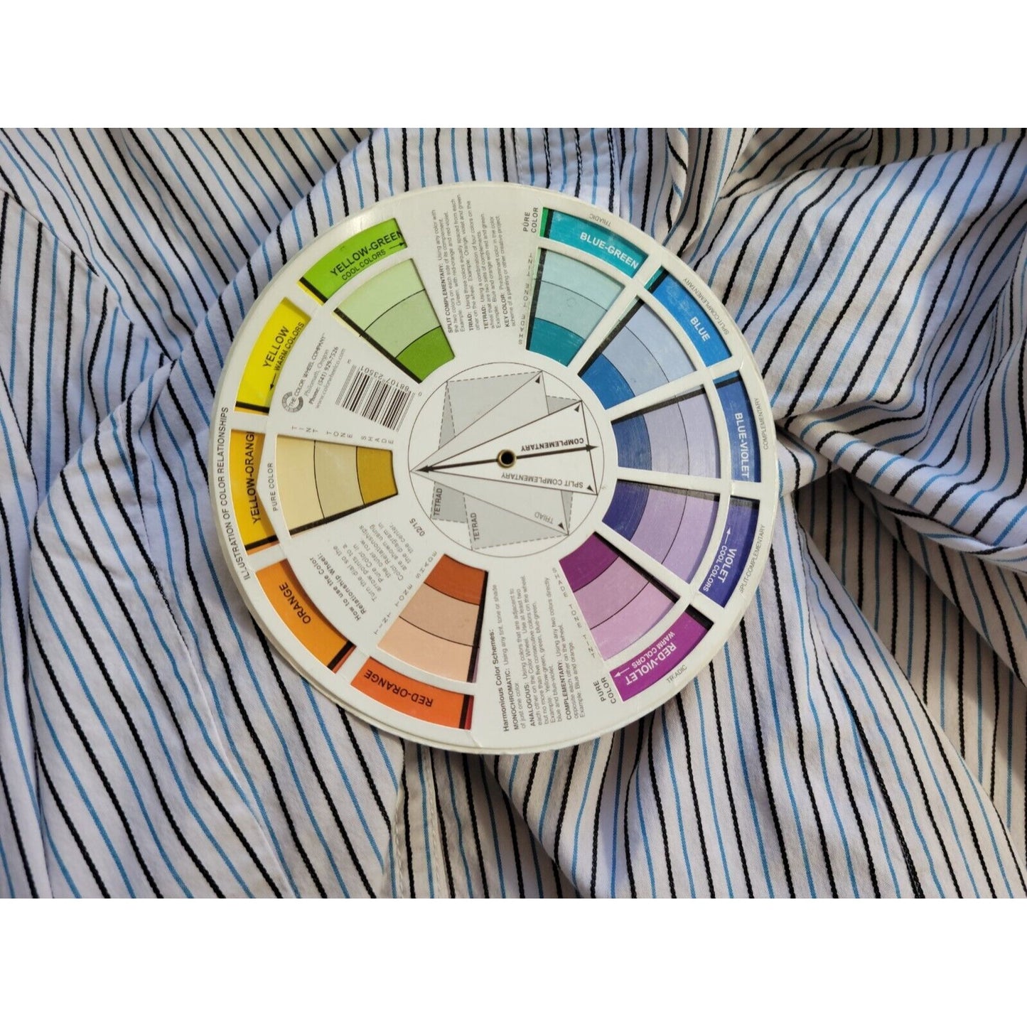 Lane Bryant Womens Shirt 28 Plus Button Up Collar Blue Black Stripe Office Basic