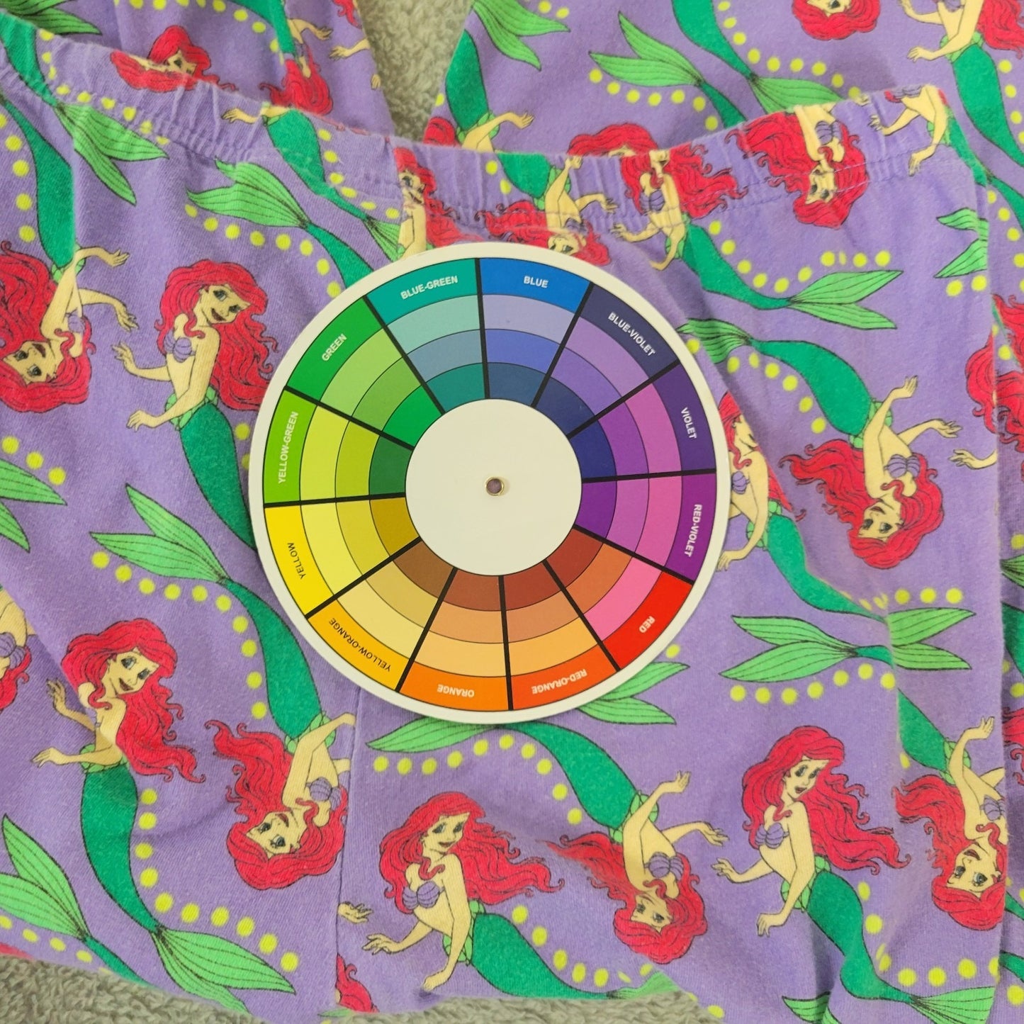 Disney Ariel Little Mermaid Womens Pajama Pants 1X Plus Capri Loungewear Purple