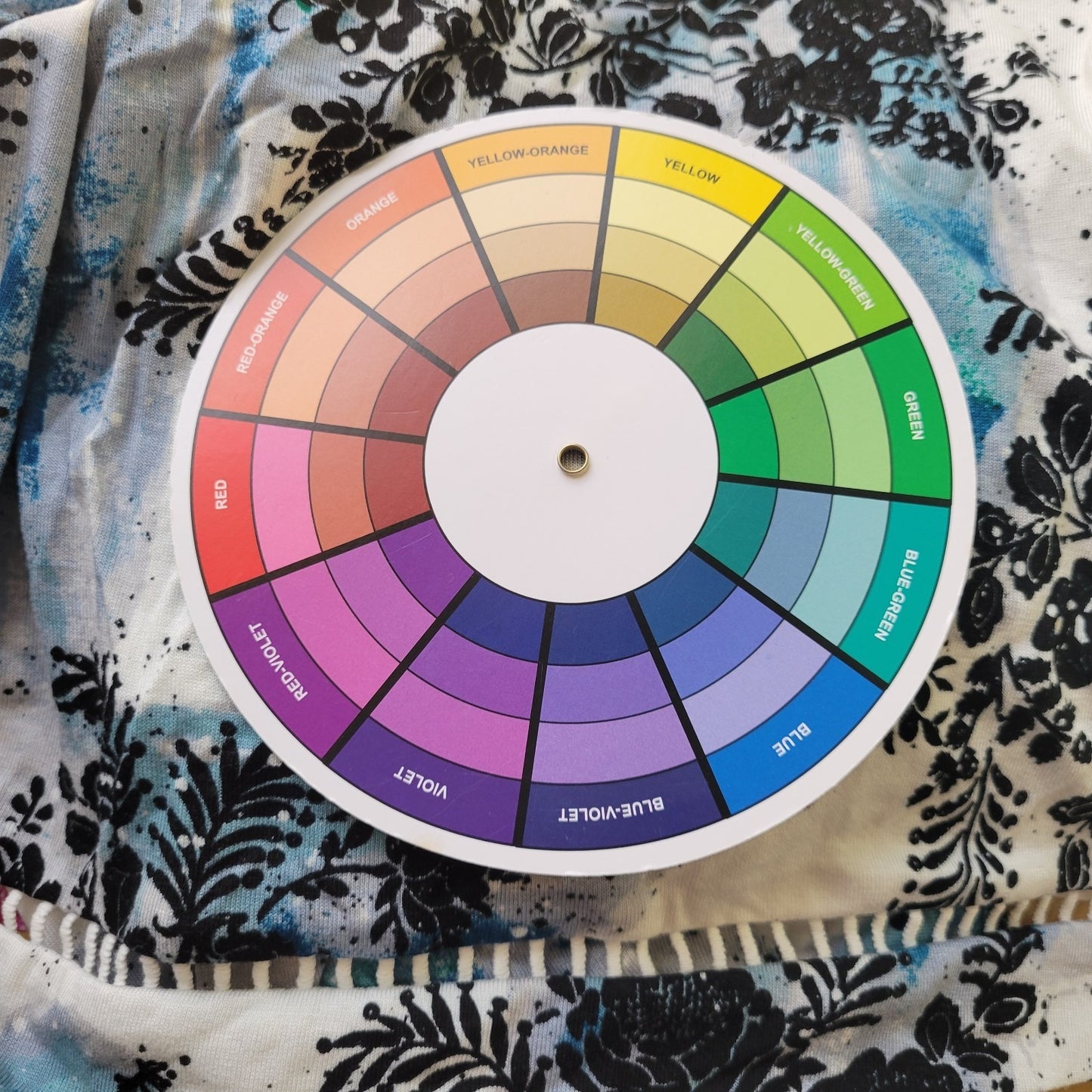 Cato Womens Top Extra Large XL 3/4 Flared Sleeve Blue Floral Crochet Trim Casual