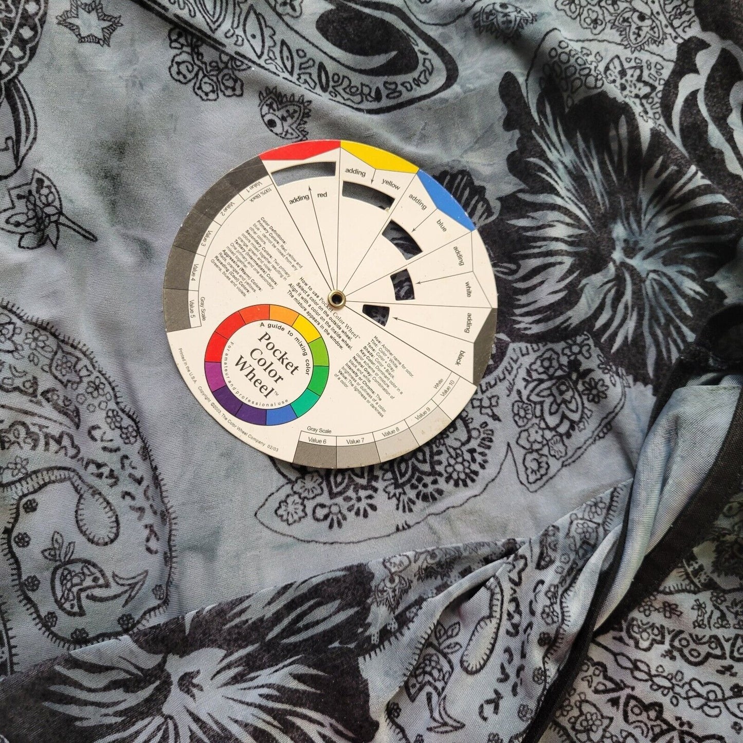 Serenade Women Top 2X 3/4 Sleeve Blue Floral Lightweight Poly Blend Crochet Trim