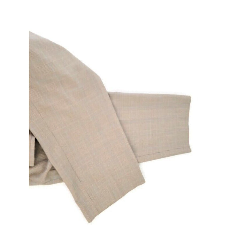 Liz Claiborne Womens Pants 20W Tabitha Straight Leg Tan Plaid Pockets Career
