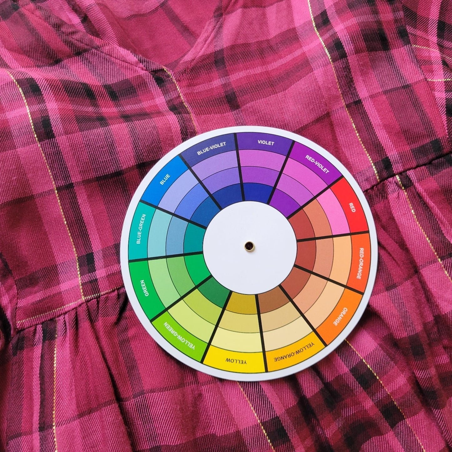 Cato Womens Top XL Peasant Baby Doll Rayon Smocked Button Detail Burgundy Plaid