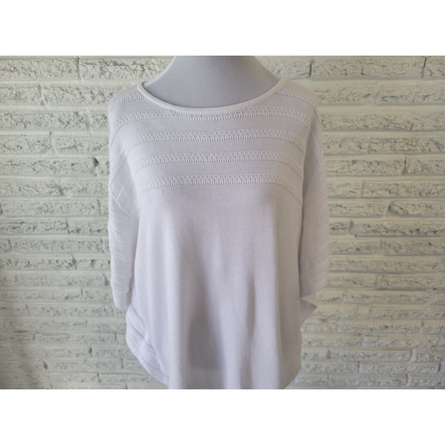 Christopher Banks Womens Top Extra Large Kimono Sleeve White Office Casual