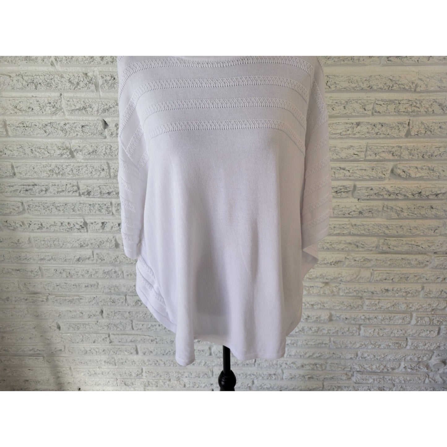 Christopher Banks Womens Top Extra Large Kimono Sleeve White Office Casual