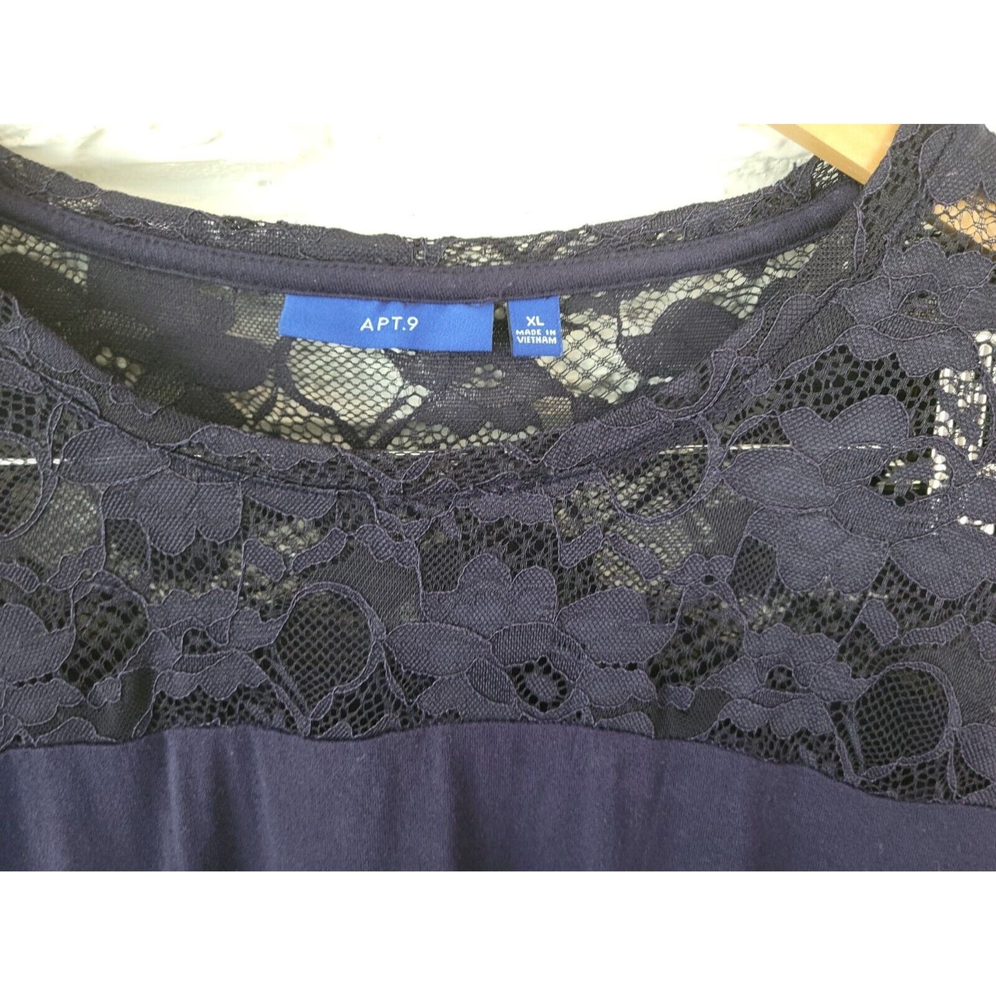 Apt 9 Womens Dress Extra Large XL Mini Shirt Lace Pullover Long Sleeve Office