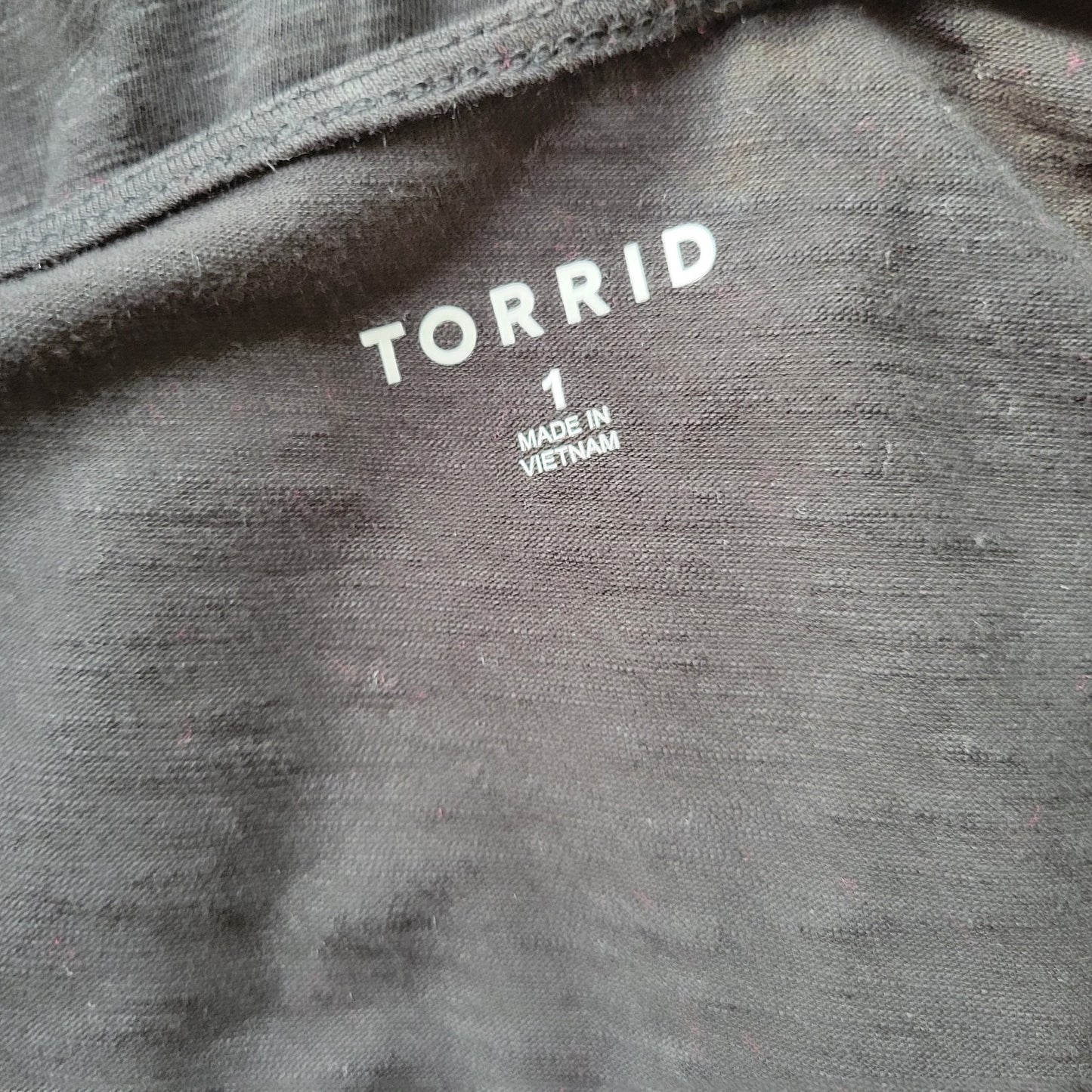 Torrid Women's 1X Plus Top Black Blouse V-Neck Long Sleeve Ruffle BLA98E
