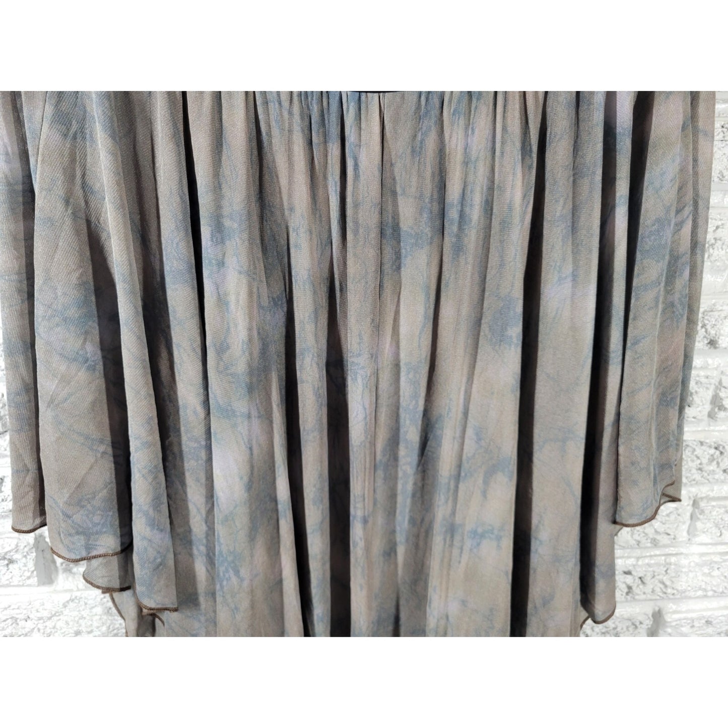 Simply Irresistible Womens Top 1X Plus Batwing Attached Cami Green Watercolor