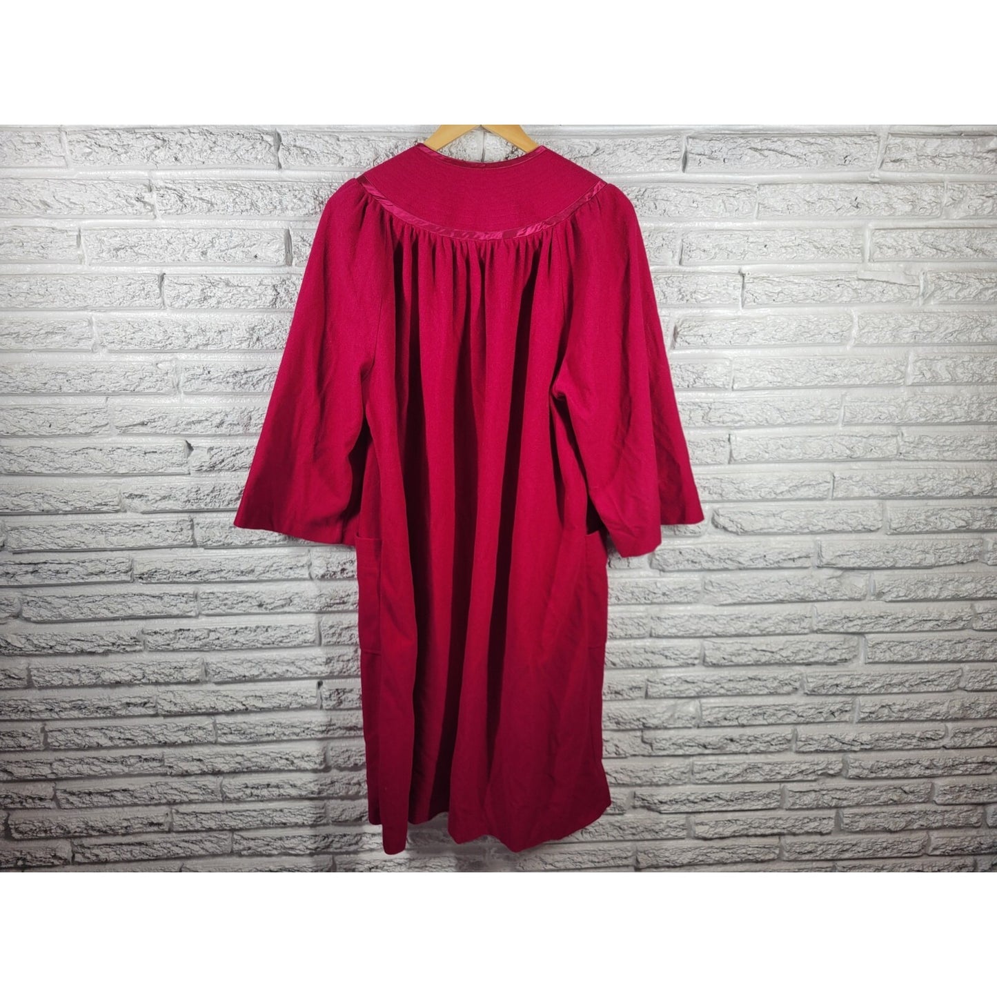 Adonna Women's Plus 1X Hot Pink Flannel Robe Long Sleeve Snaps Pockets Kaftan
