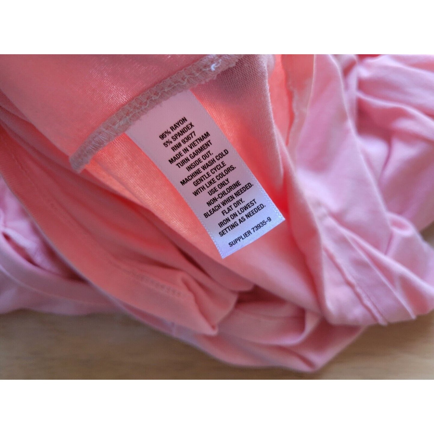 Ana Womens Top Extra Large XL Flutter Sleeve Pink Ruffle Casual Stretchy Basic