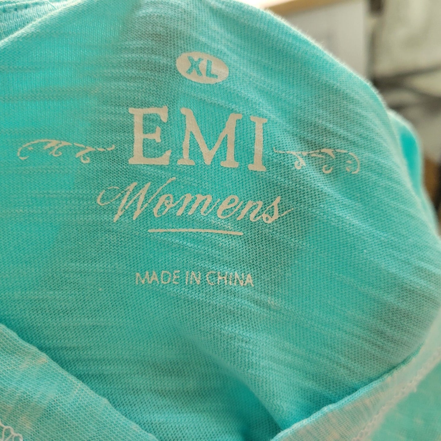 EMI Nashville Tennessee Womens Top XL Tee Hoodie Lightweight Blue Cotton Casual