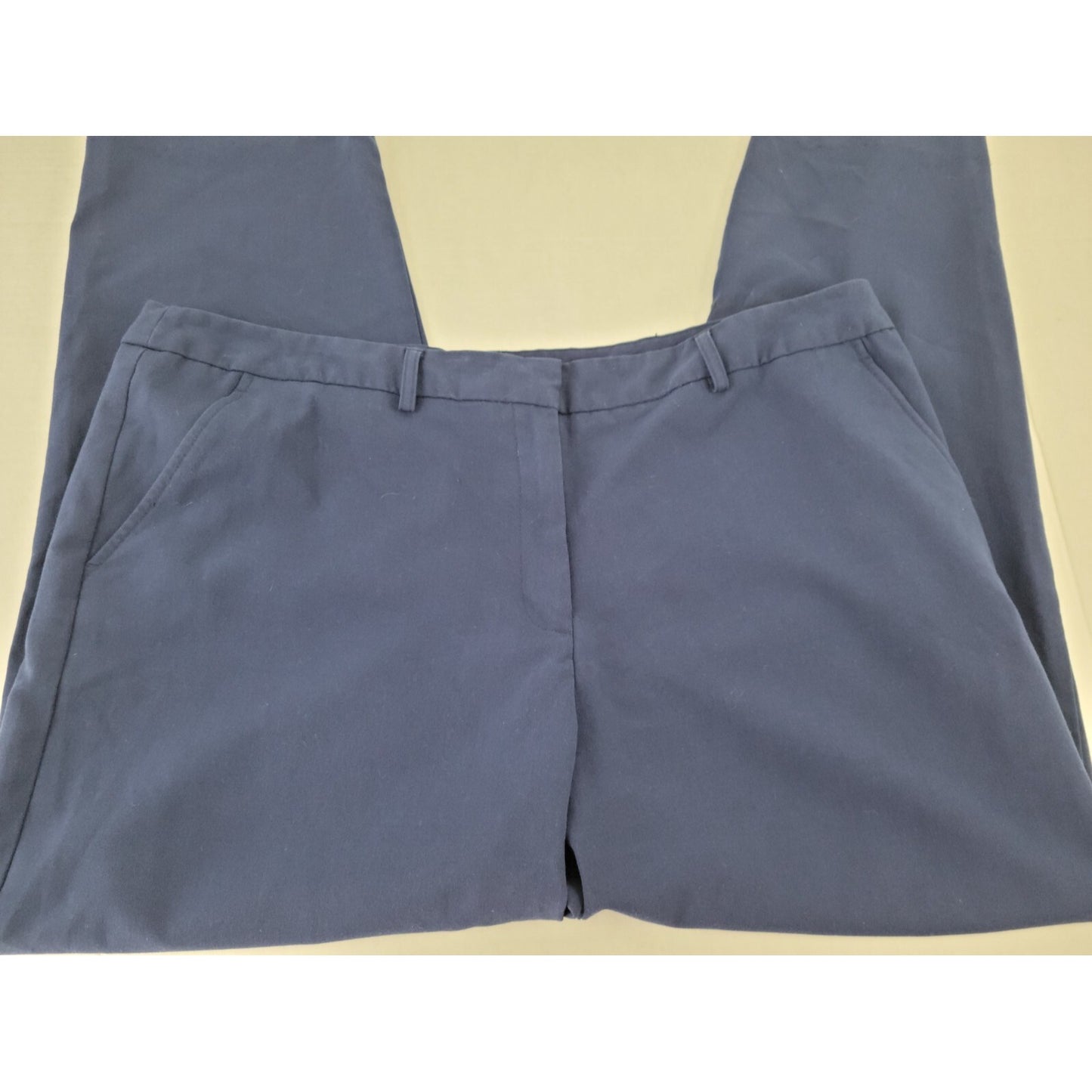 George Womens Pants 18 Plus Straight Leg Blue Short Inseam Polyester Blend