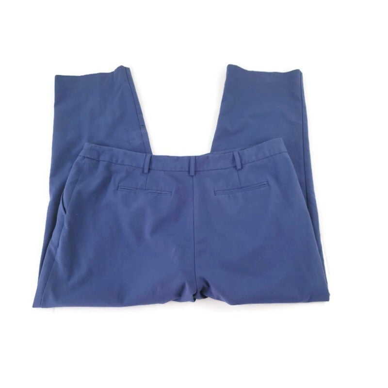 George Womens Pants 18 Plus Straight Leg Blue Short Inseam Polyester Blend