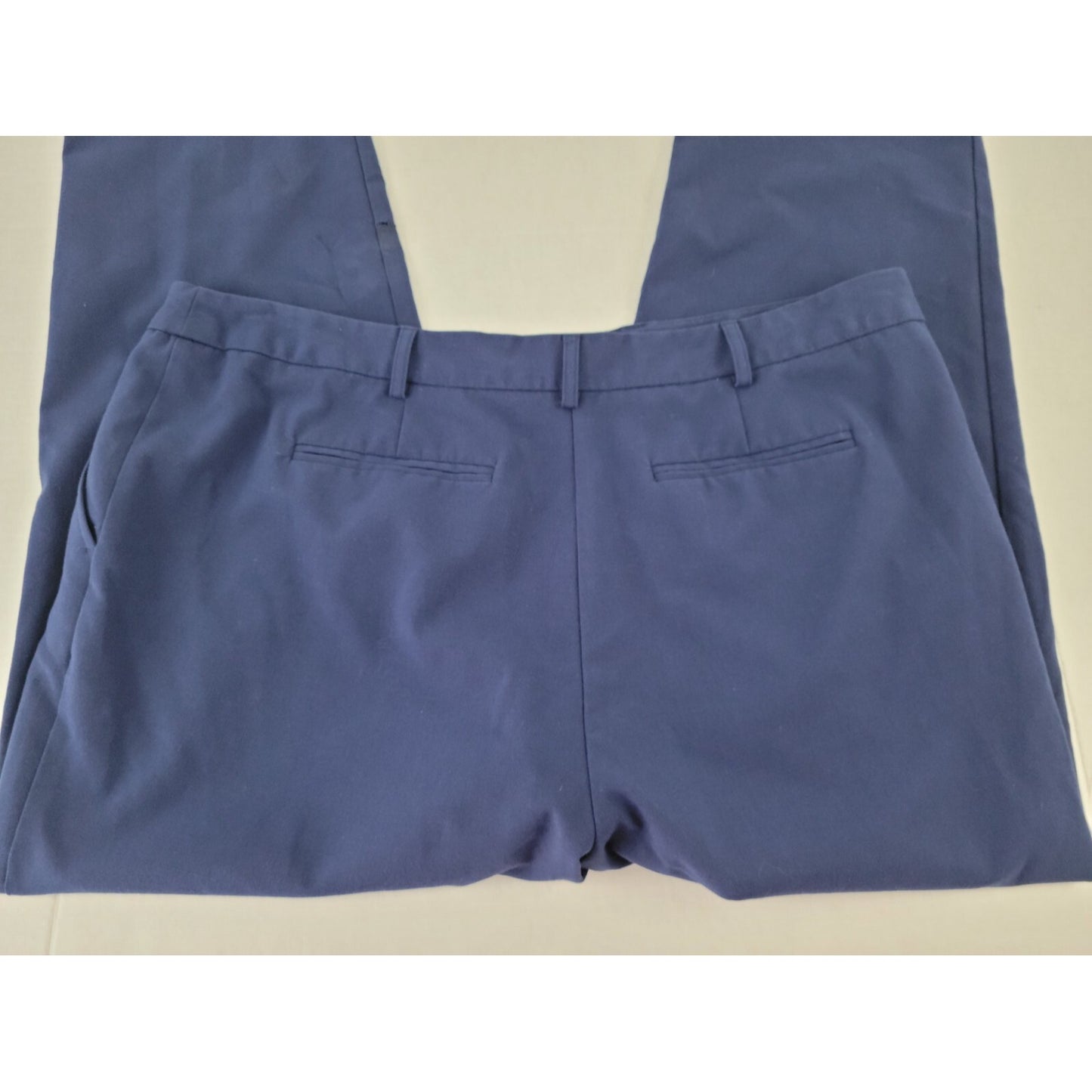 George Womens Pants 18 Plus Straight Leg Blue Short Inseam Polyester Blend
