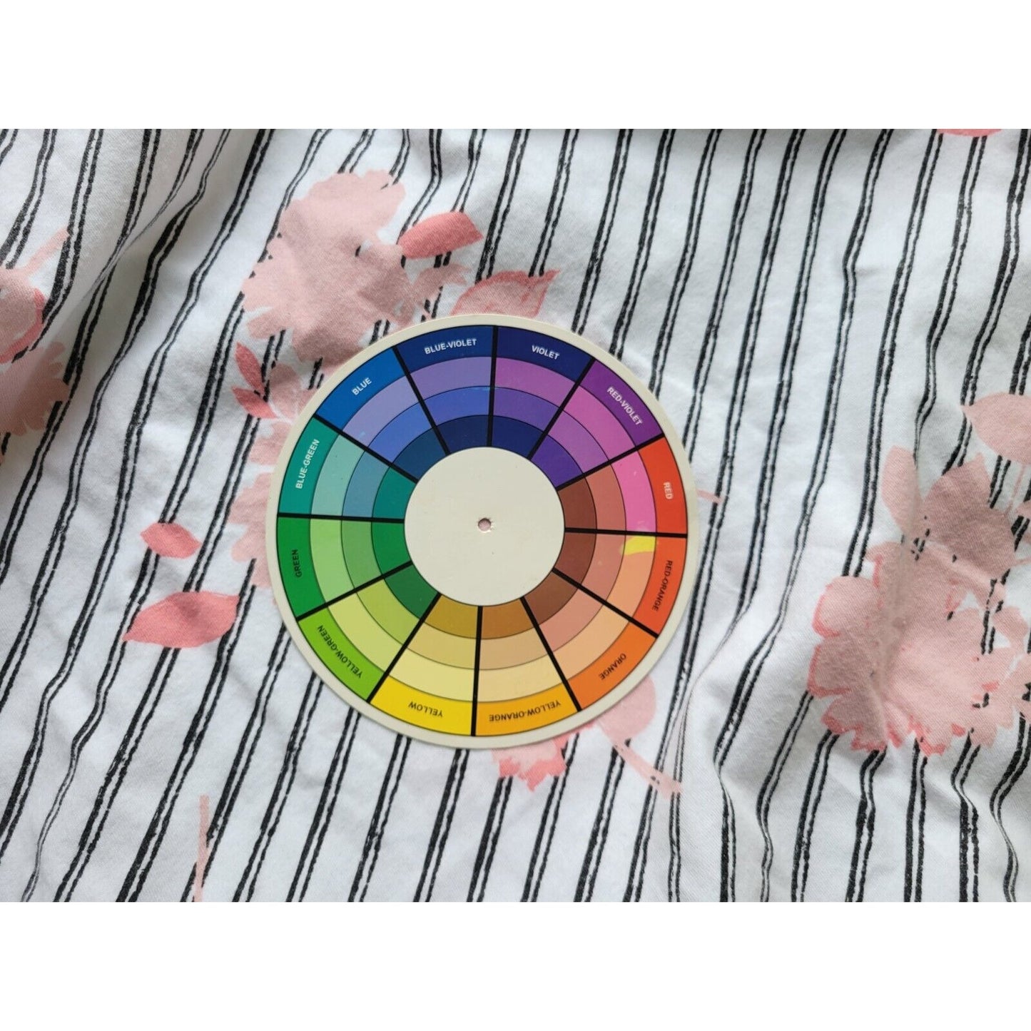 Roamans Womens Top 1X Tee Short Sleeve Pink Floral Cotton Casual Back Keyhole