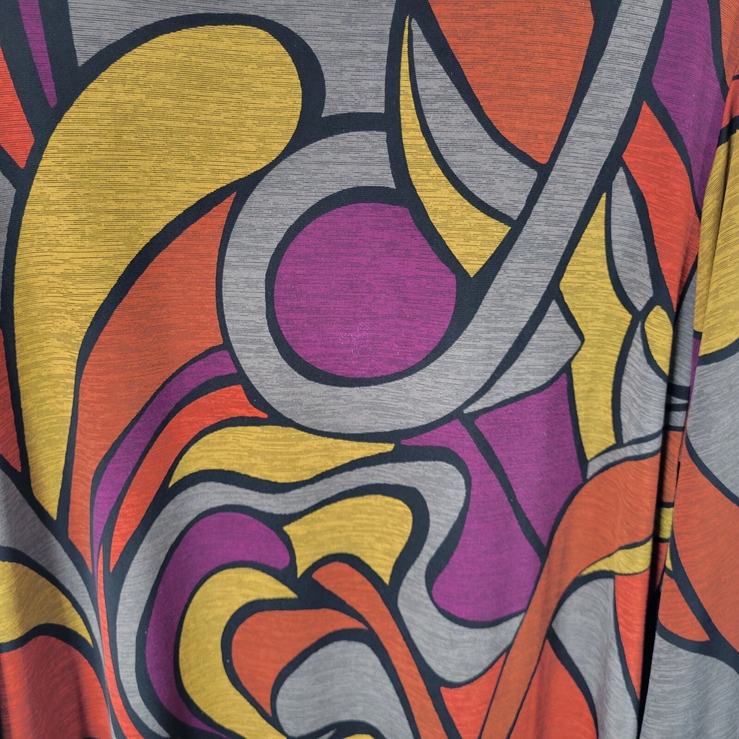 Dress Barn Women Dress 2X Plus Mini 3/4 Sleeve Orange Gold Geometric Poly Blend