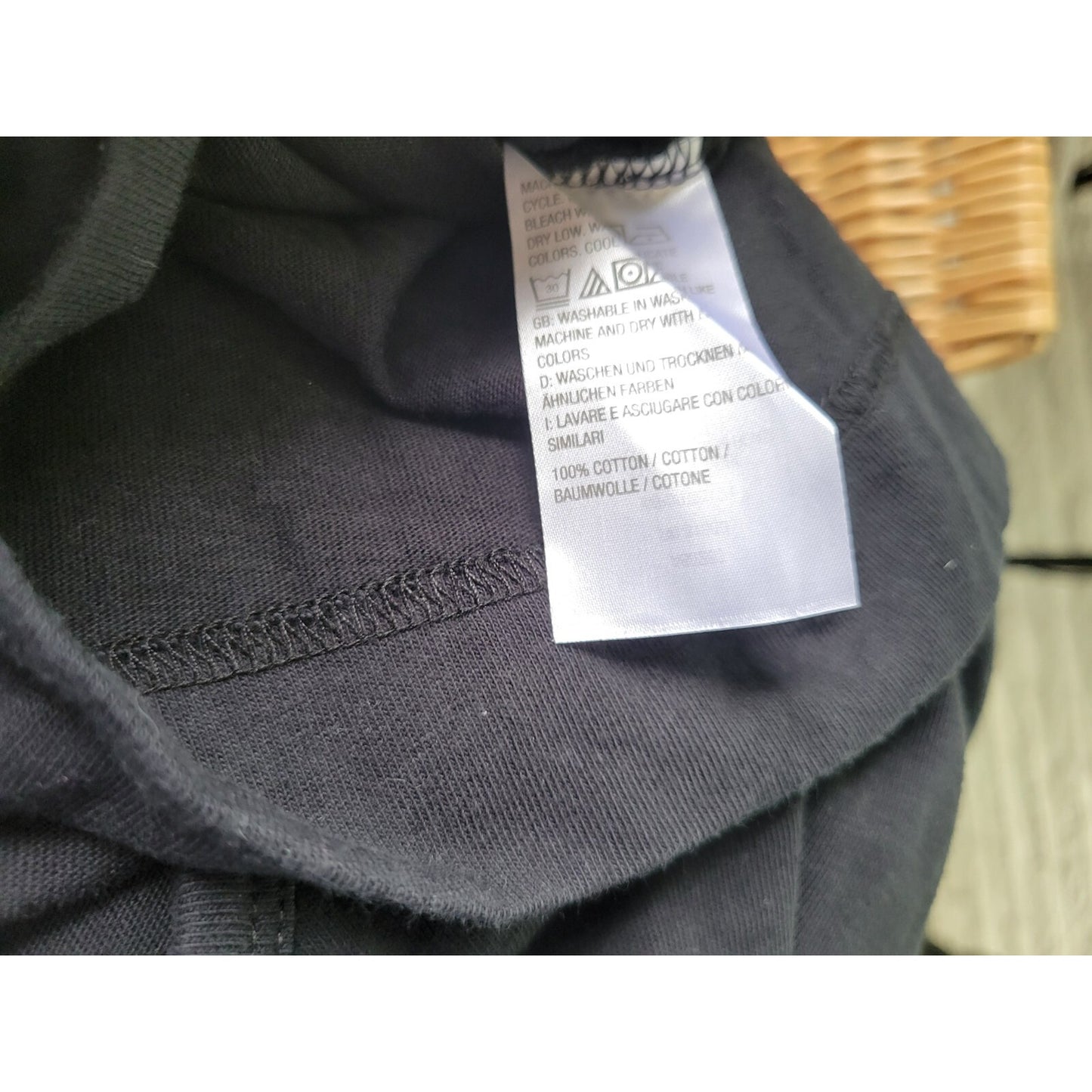 Denim Co Womens Top 2X Plus Tee Short Sleeve Black Cotton Casual Stretchy Basic