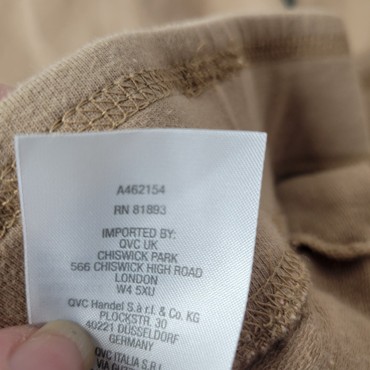 Denim Co Active QVC Womens Pants 3X Plus Capri Beige Pull On Comfort Pockets