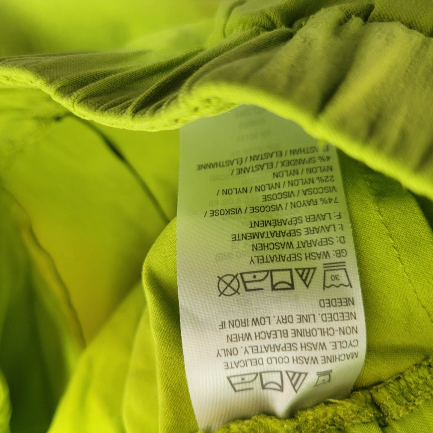 Joan Rivers Women Pants 22W Cropped Pull On Lime Green Comfy Nylon Rayon Spandex