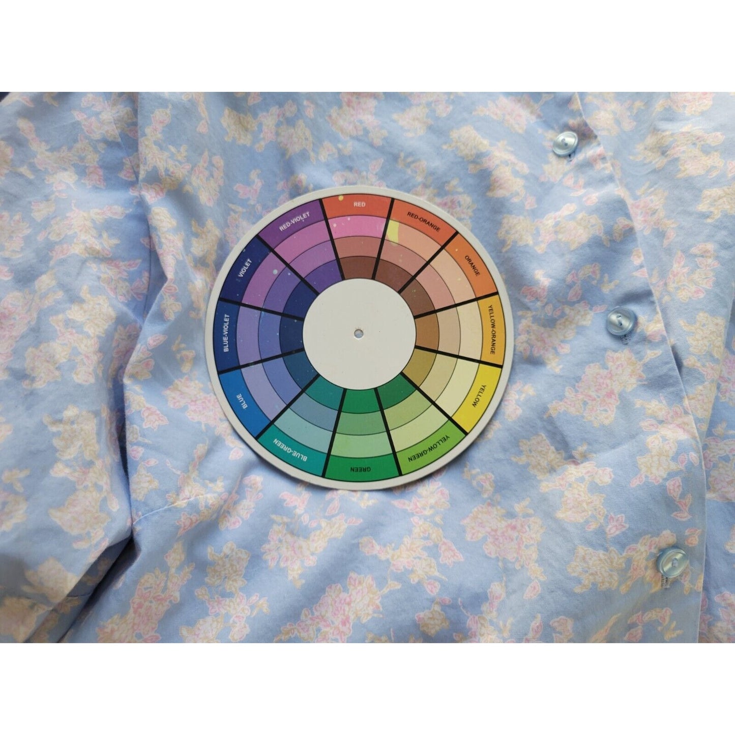 Liz Claiborne Elizabeth Womens Top 20 Short Sleeve Cotton Button Up Blue Floral