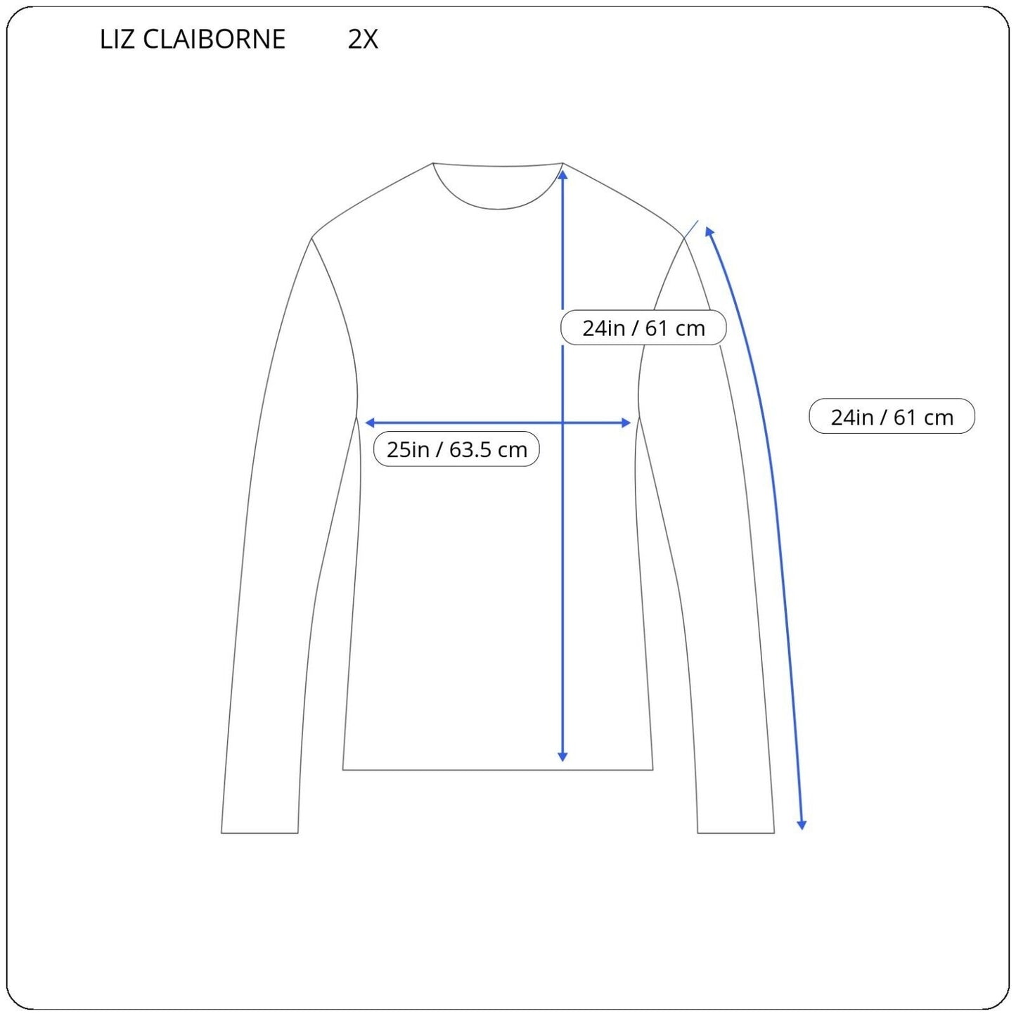 Liz Claiborne Womens Sweater 2X Cardigan One Button Blue Collar Office Casual