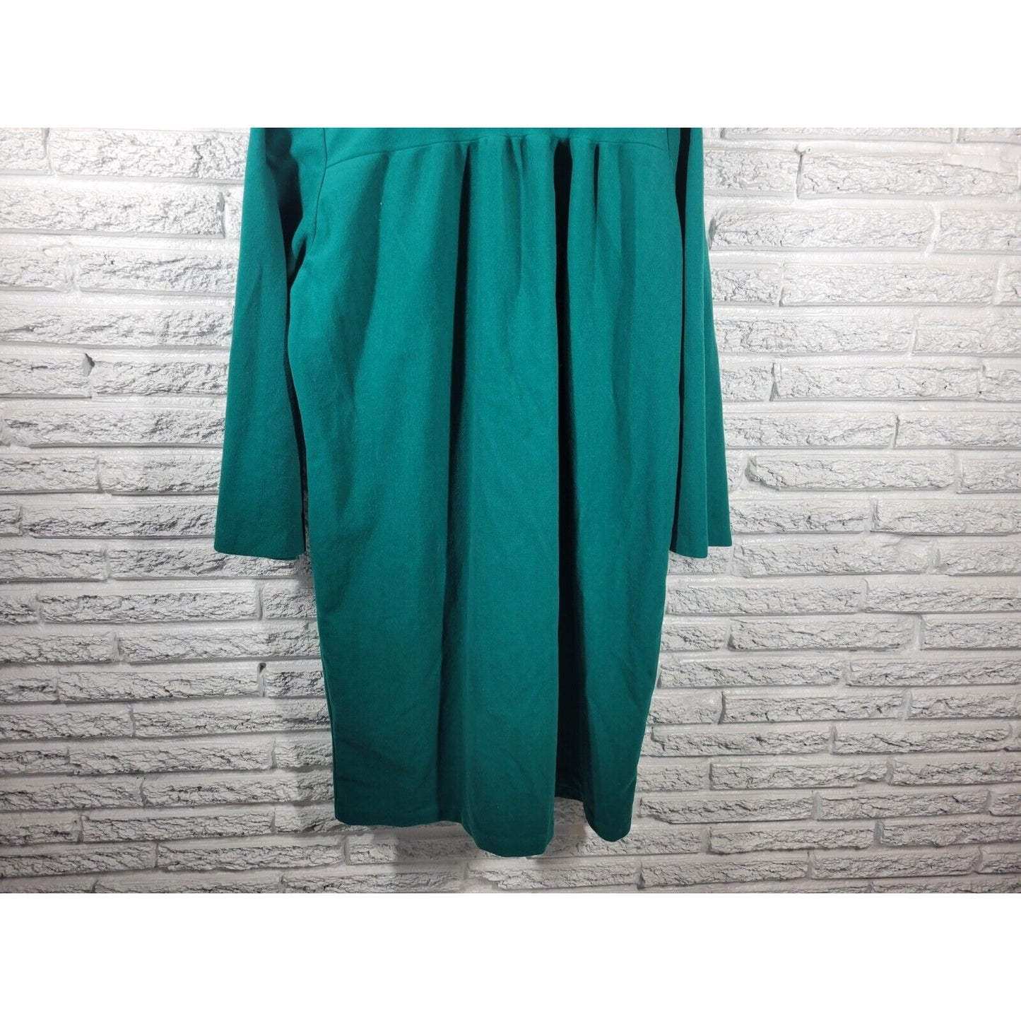 Heather Collection Womens Robe 3X Long Sleeve Green Snap Up Pockets Loungewear