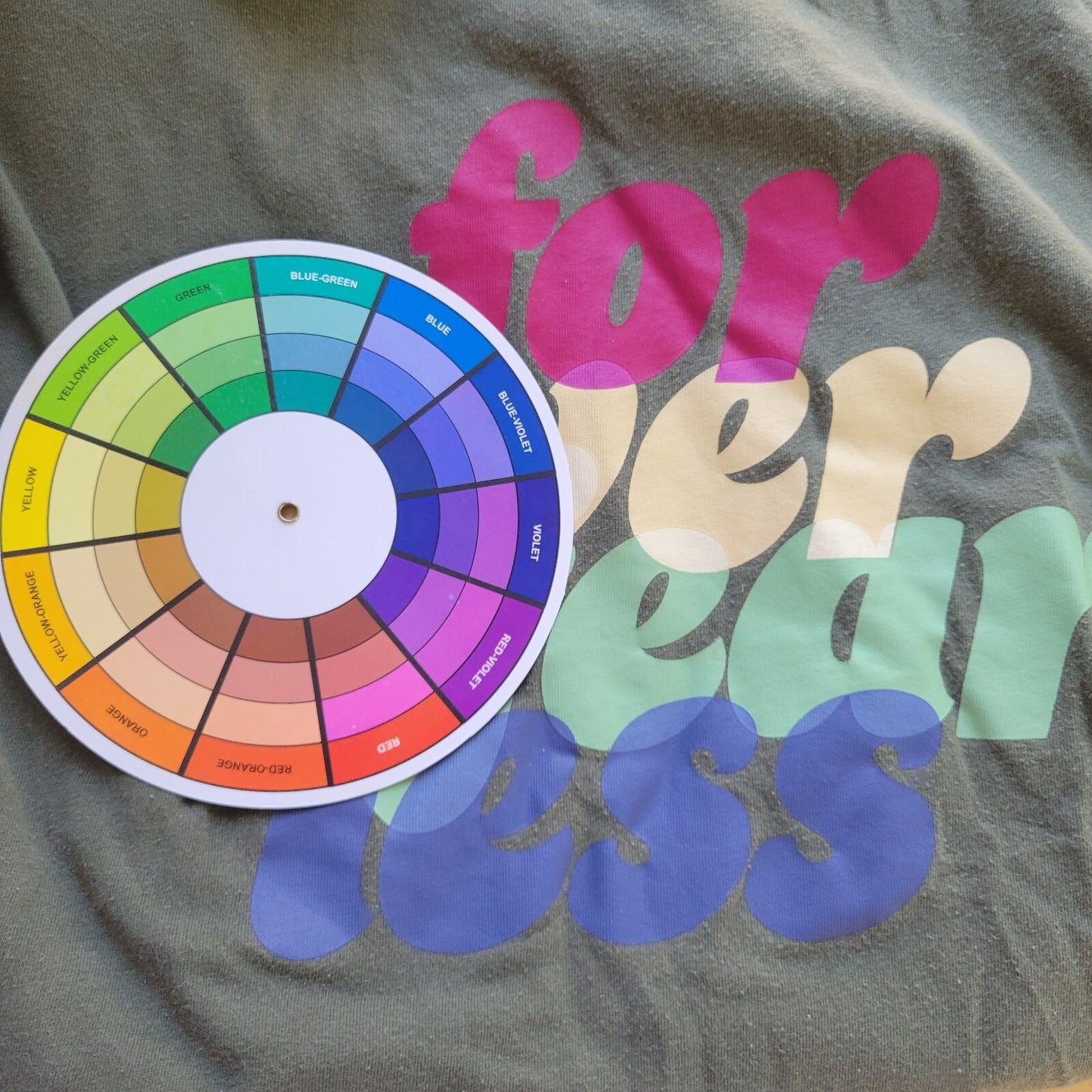 Secret Treasures Women Top 2X Plus Tee Forever Fearless Green Cotton Blend Comfy