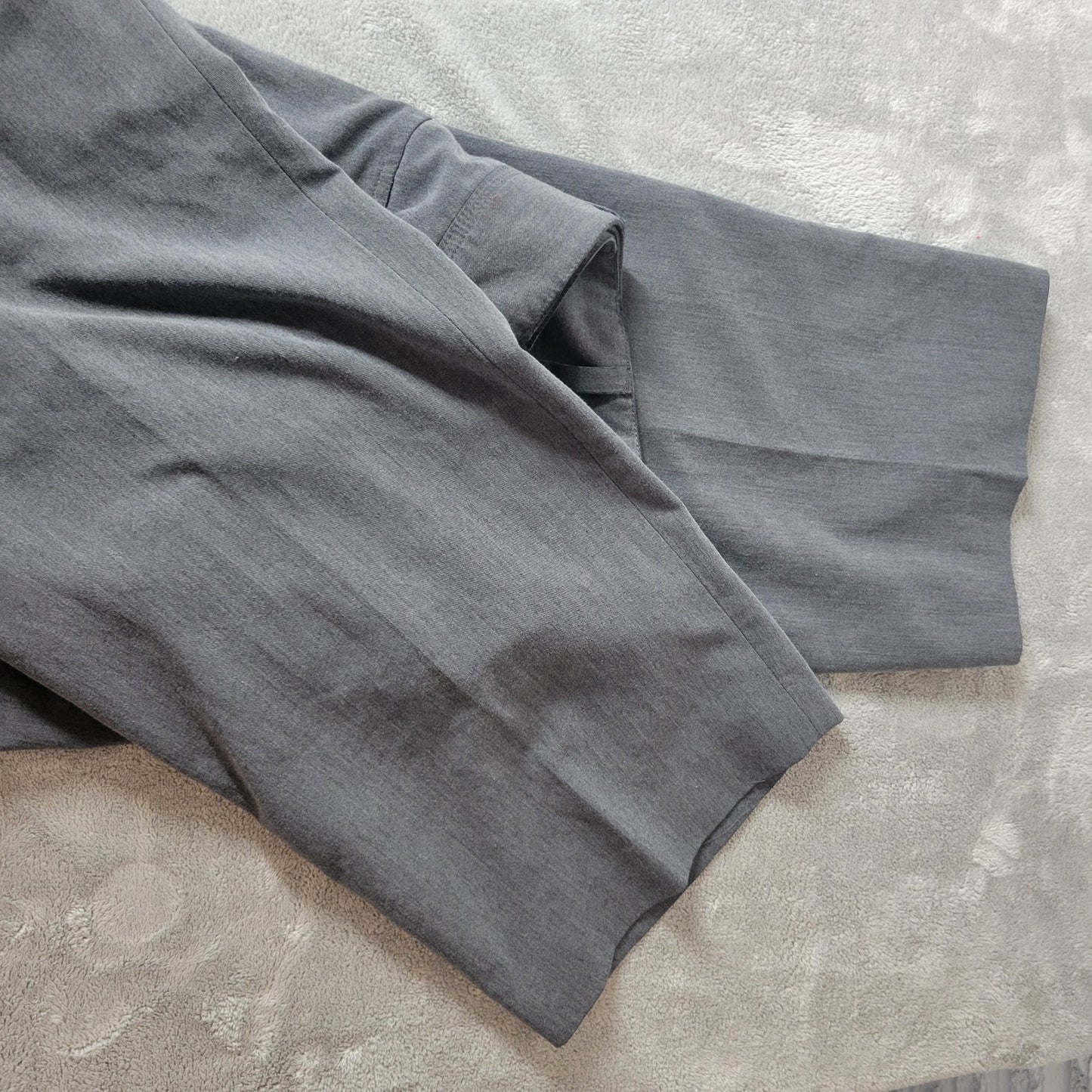 Dress Barn Womens Pants 20 Plus Straight Leg Gray Zip Fly Poly Blend Office