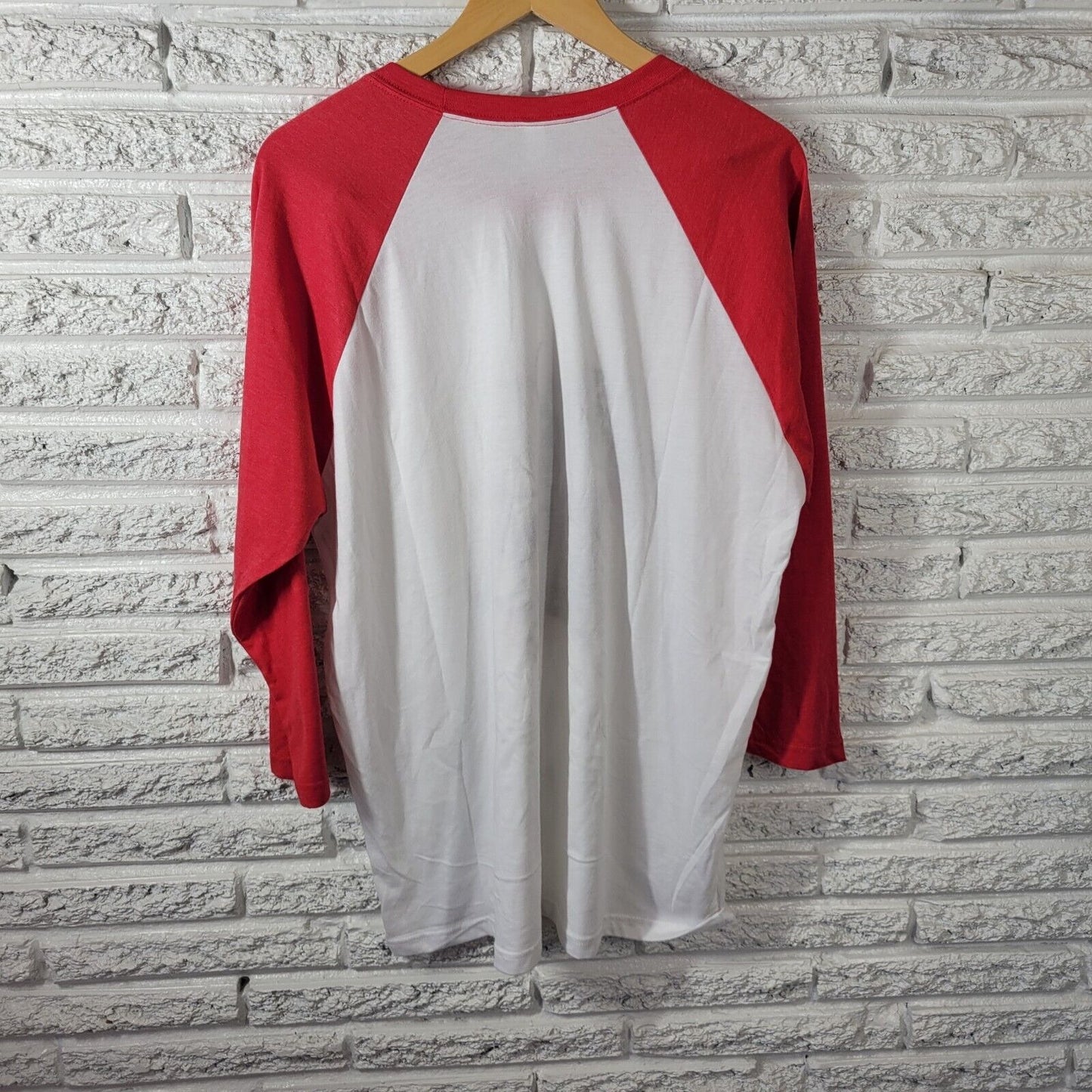 Next Level Unisex Shirt XL Raglan Sleeve Walk By Faith Christian Cross Red Casua