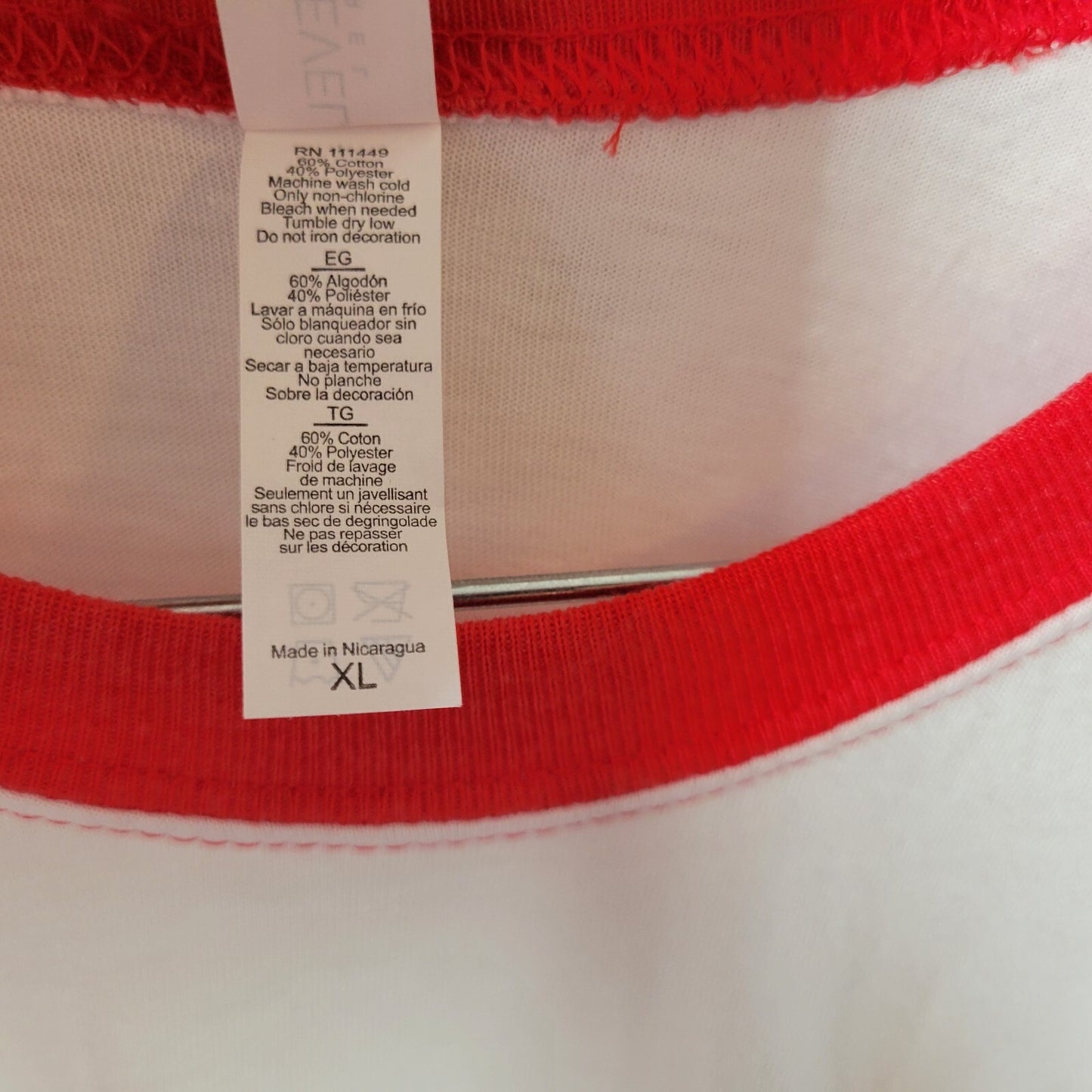 Next Level Unisex Shirt XL Raglan Sleeve Walk By Faith Christian Cross Red Casua