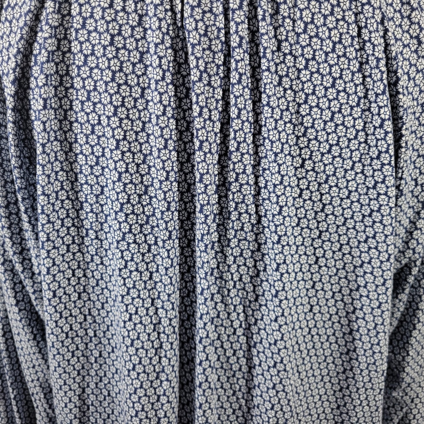 Croft & Barrow Women's XL Blue Geometric Tunic Top Round Neck Keyhole 3/4 Sleeve