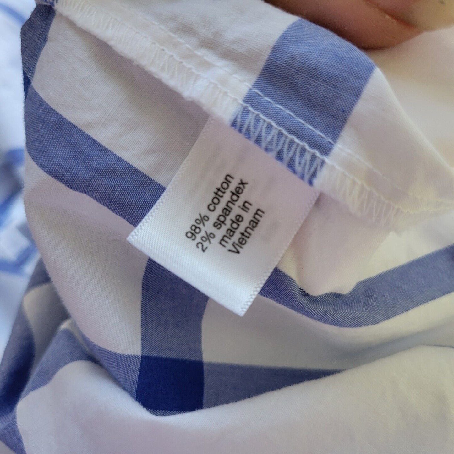 Lane Bryant Womens Top 18 Long Sleeve Blue Plaid Button Up Lightweight Casual