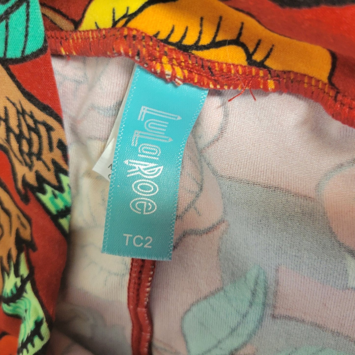 Halloween Lularoe Womens Leggings TC2 Tall Curvy 2 Frankenstein Red Green Active