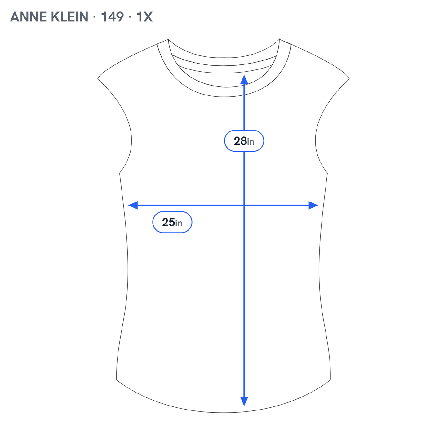 Anne Klein Top 1X Womens Blue White Watercolor Pleated Blouse Sleeveless WAT73E