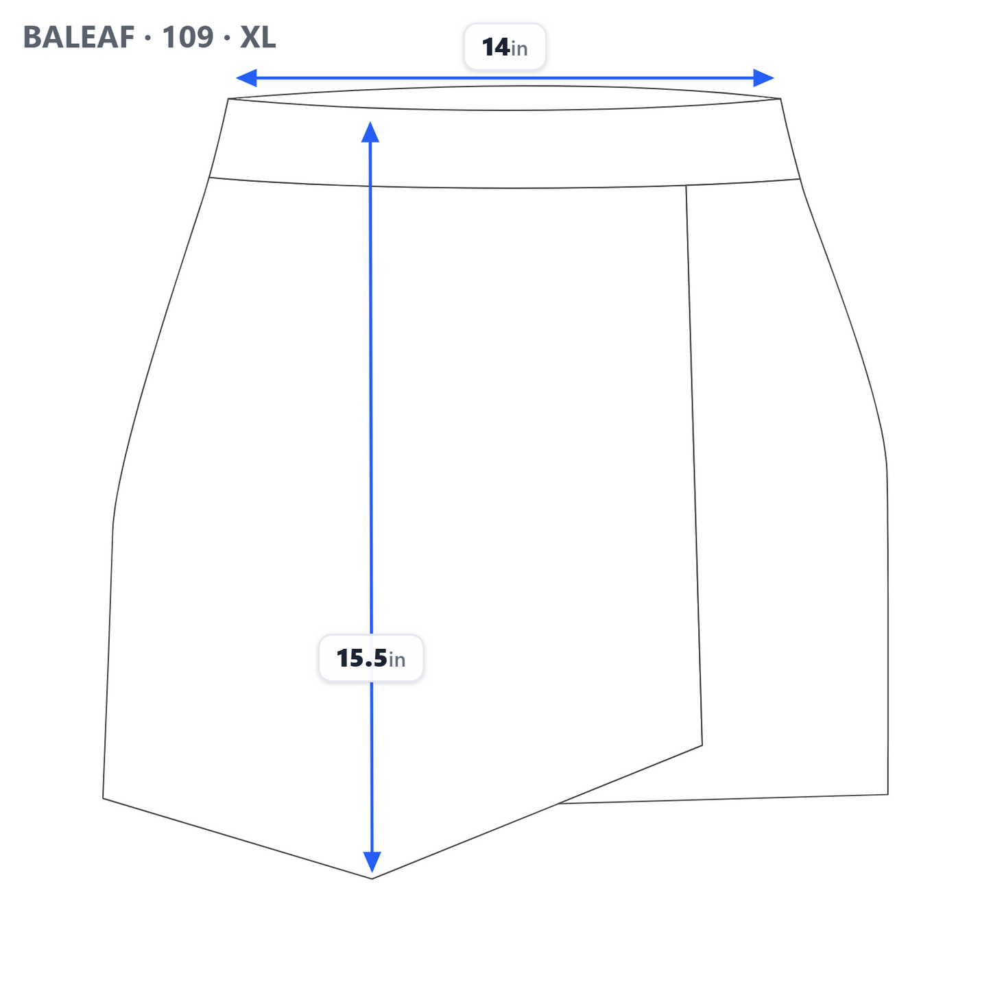 Baleaf Skort XL Womens Gray Activewear Pull On Tennis Skirt Short Casual GRA72E