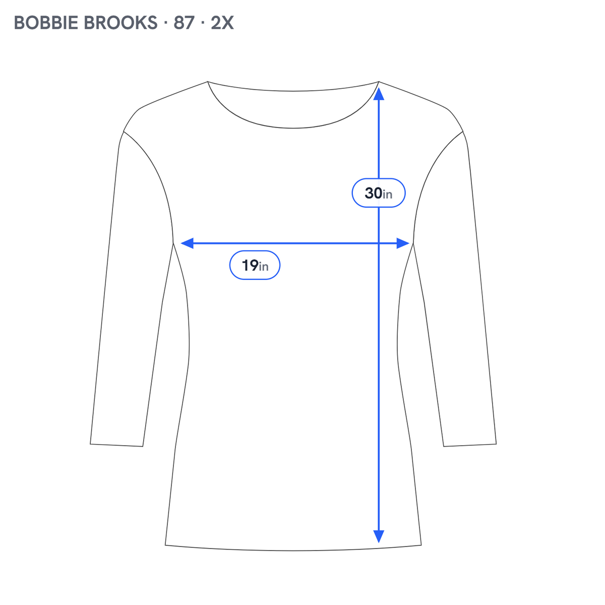 Bobbie Brooks Women Tunic Blouse 2X Plus Size Geometric Bell Smocked GEO107XE