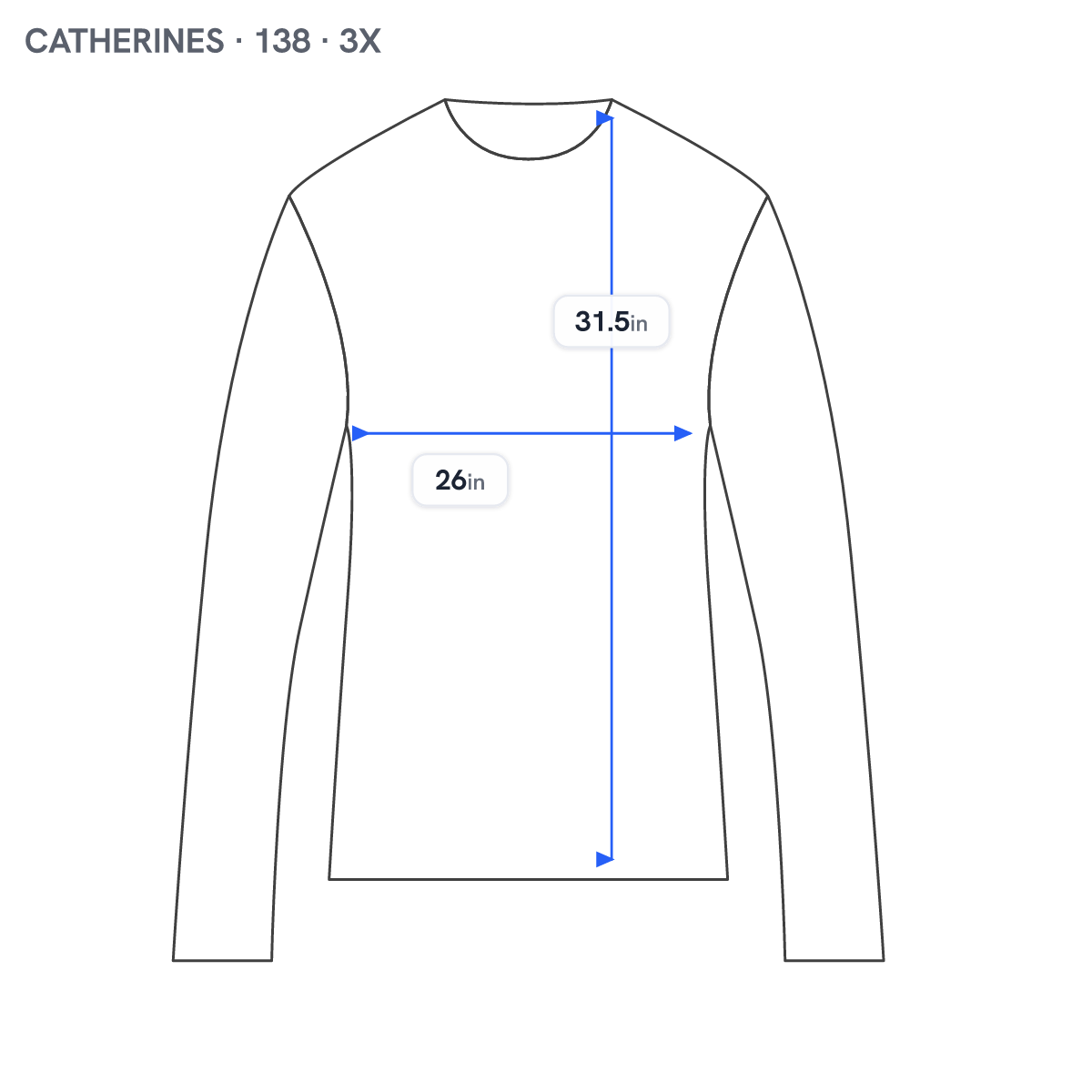 Catherines Anywear Womens 3X Tunic Blue Mesh Neck Long Sleeve Stretch BLU8E