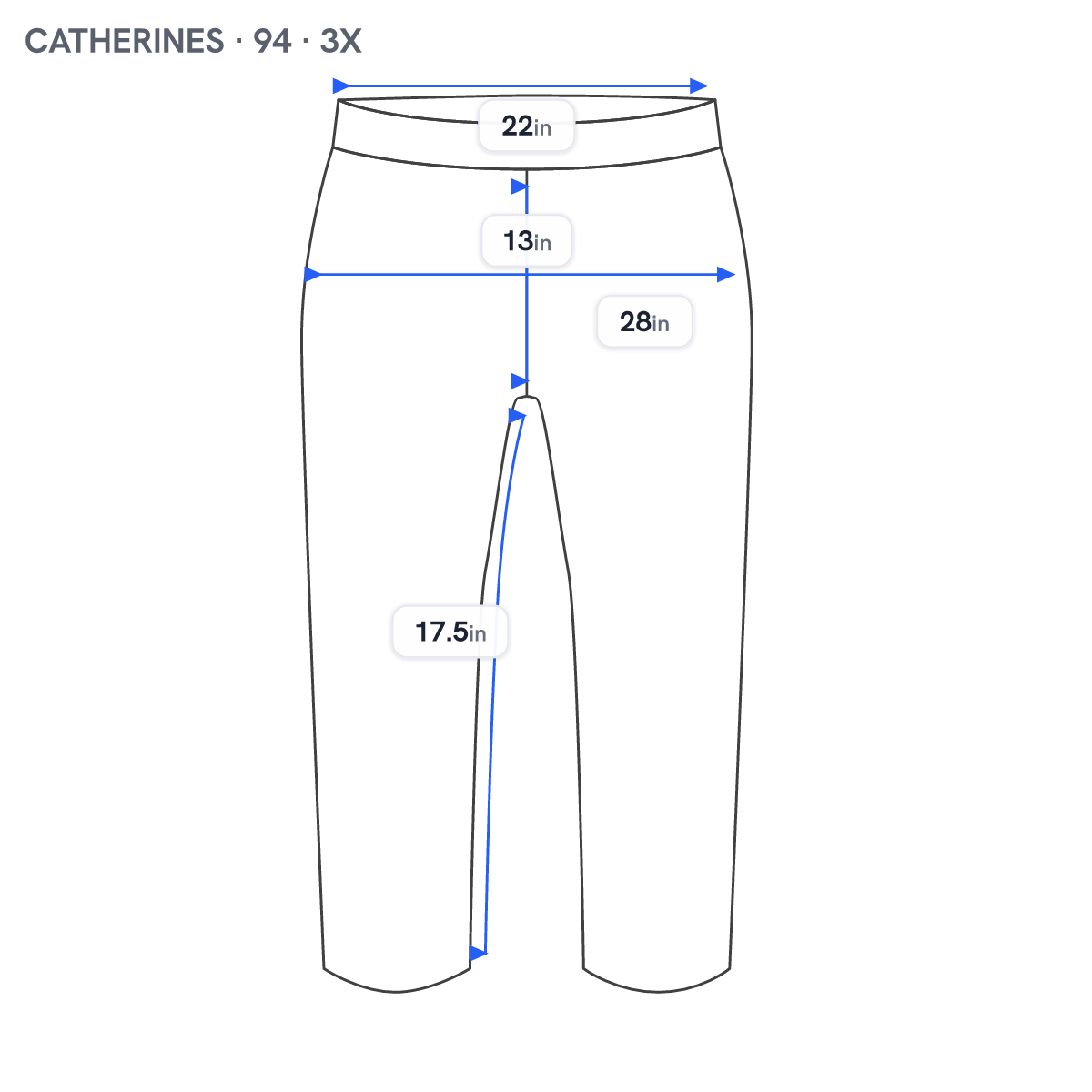 Catherines Womens 3X Capri Cargo Pants Blue Drawstring Pull On Pockets BLU23E