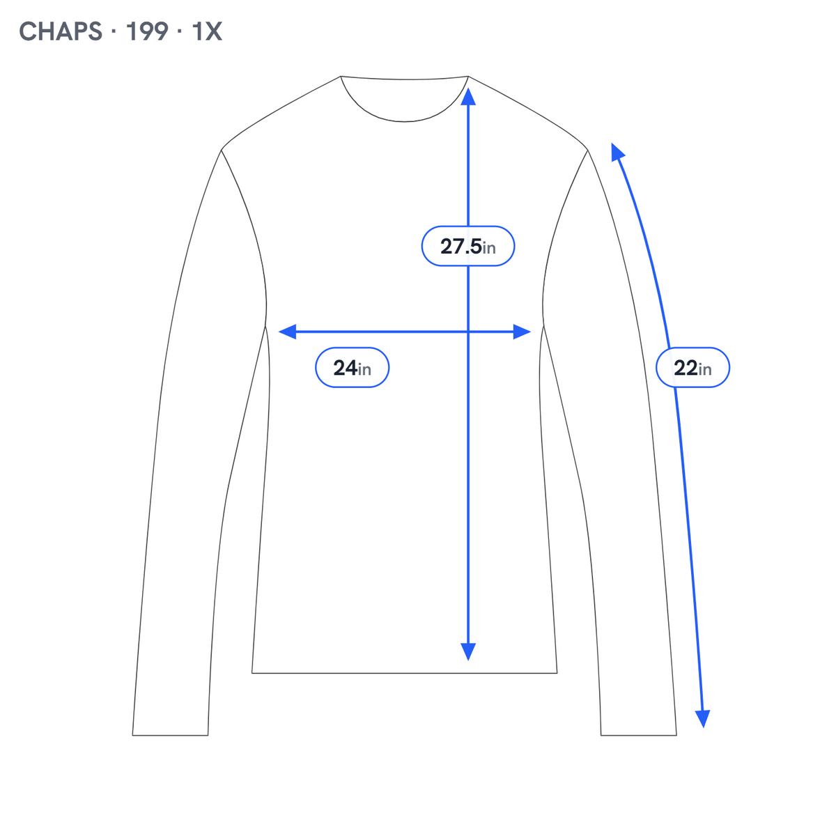 Chaps Women Tee 1X Plus Blue Purple Geometric Crew Neck Long Sleeve Top Viscose GEO92E