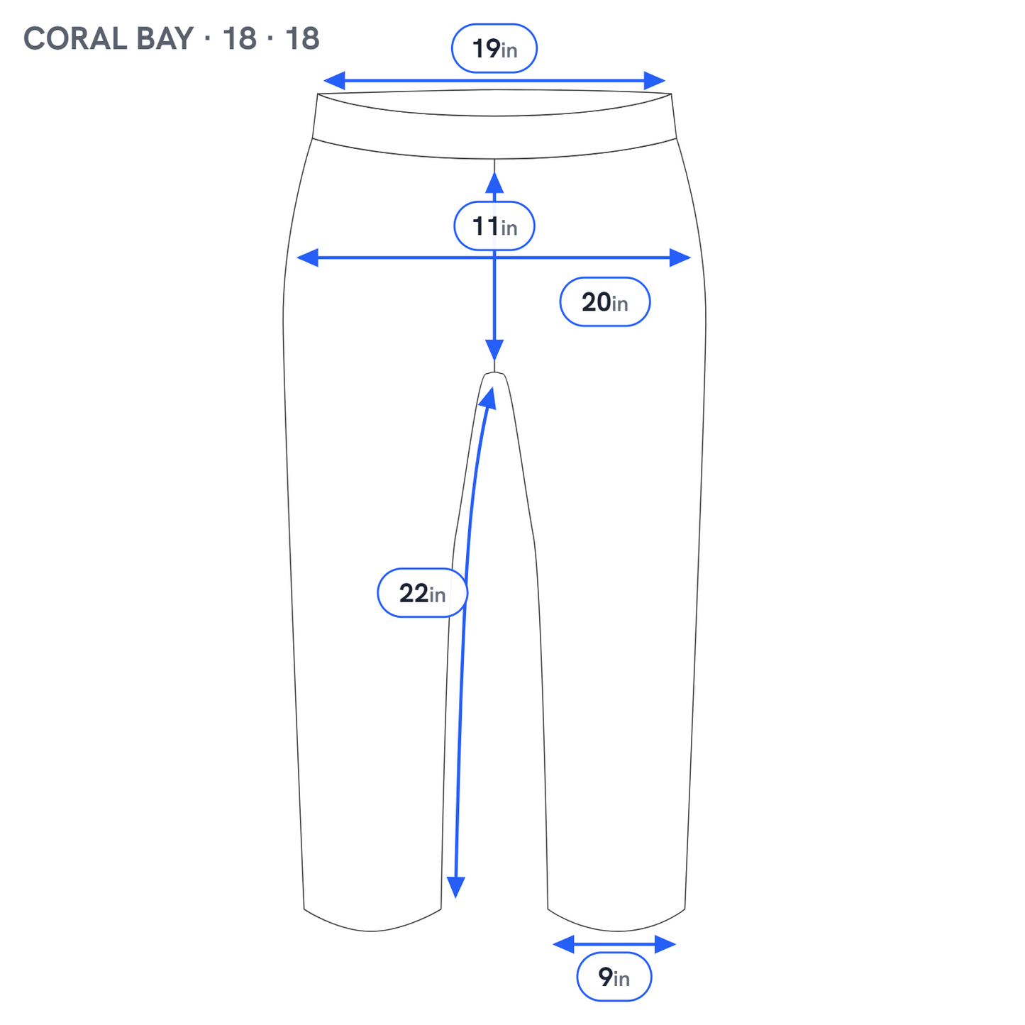 Coral Bay Capri Pants 18 Elastic Waist Back Flap Pockets Zip Cargo ORA26E