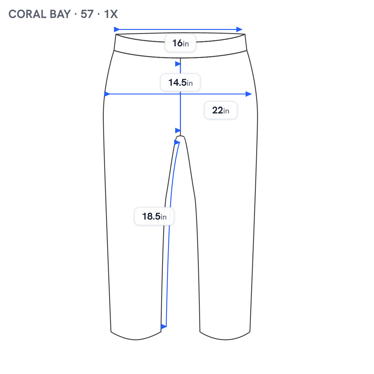 Coral Bay 1X Capri Pants Womens Plus White Drawstring Pull On 18.5 Inseam WHI18E