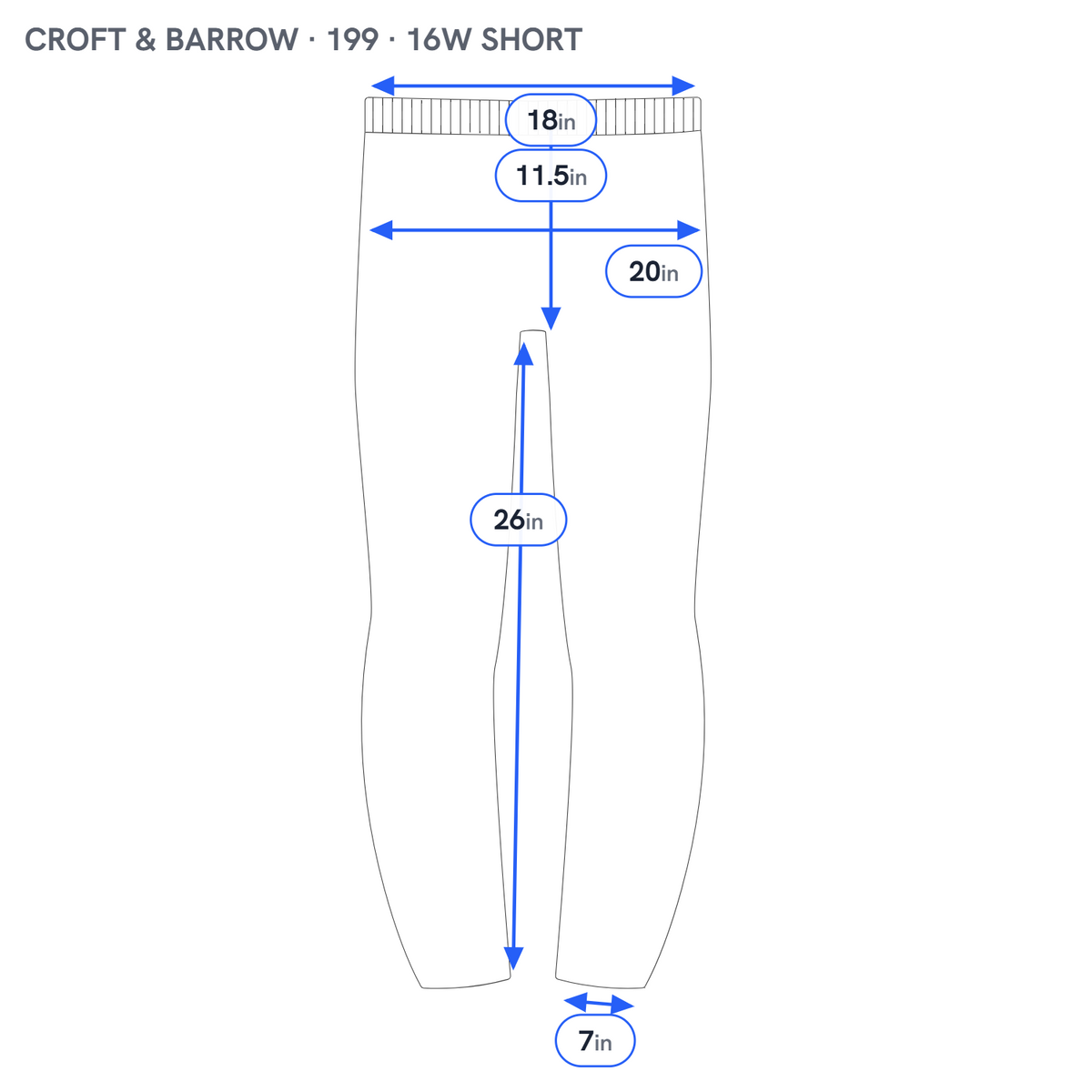 Croft & Barrow Effortless Pants Womens 16W Short Blue Straight Pull On Elastic BLU47E