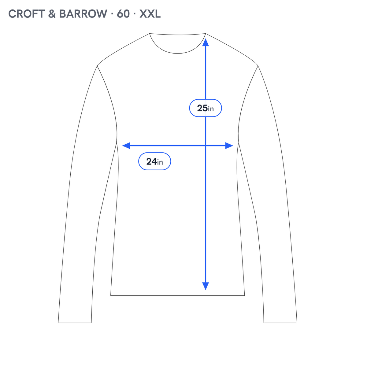 Croft & Barrow Classic Fit Women XXL Tee Diamond Geometric Cotton Long Sleeve GEO290E