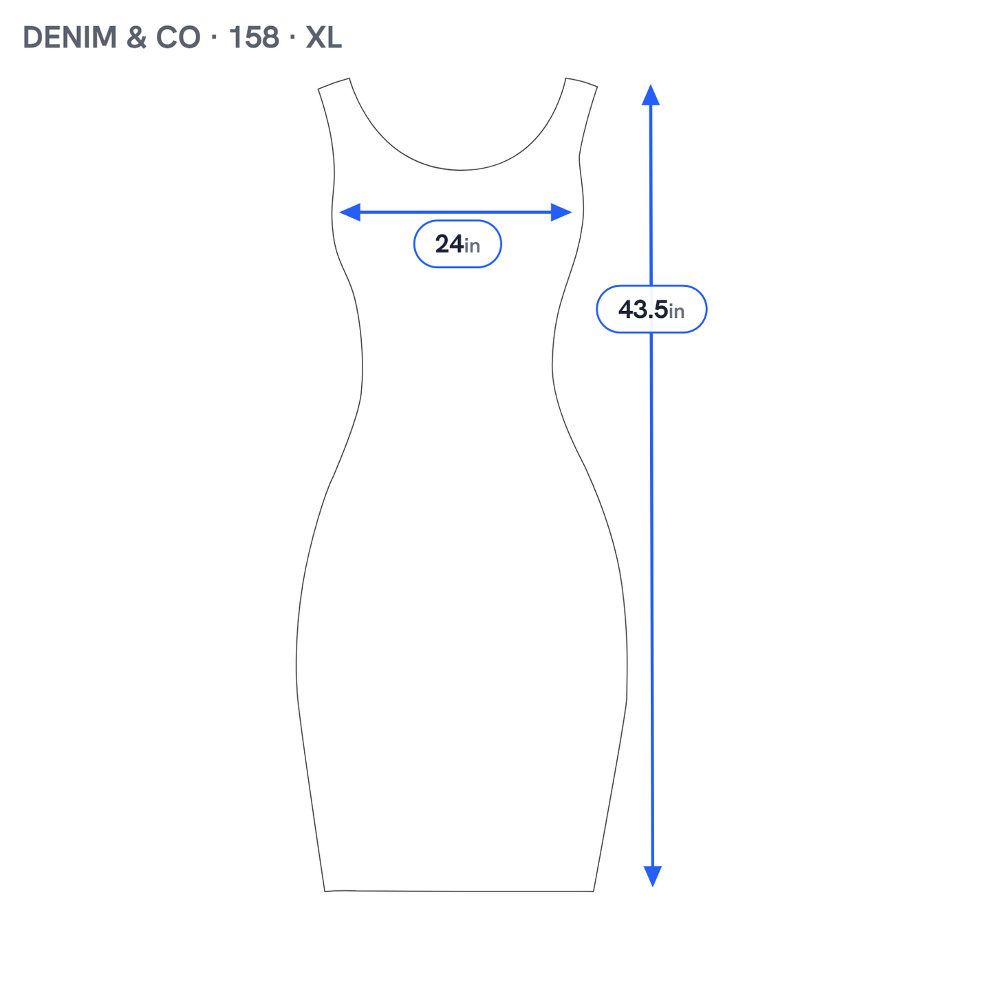 Denim & Co Naturals XL Blue Tie Dye Shift Dress VNeck Sleeveless Pockets TIE21E
