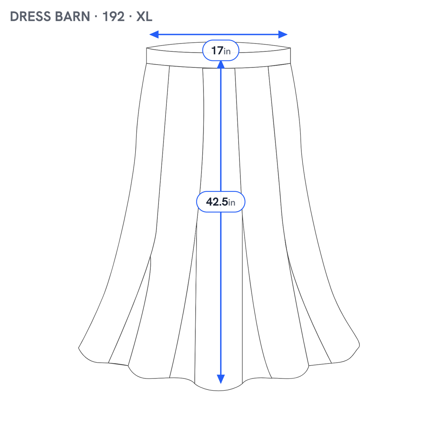 Dress Barn XL Maxi Skirt Red White Geometric Stretch Elastic Waist GEO158E