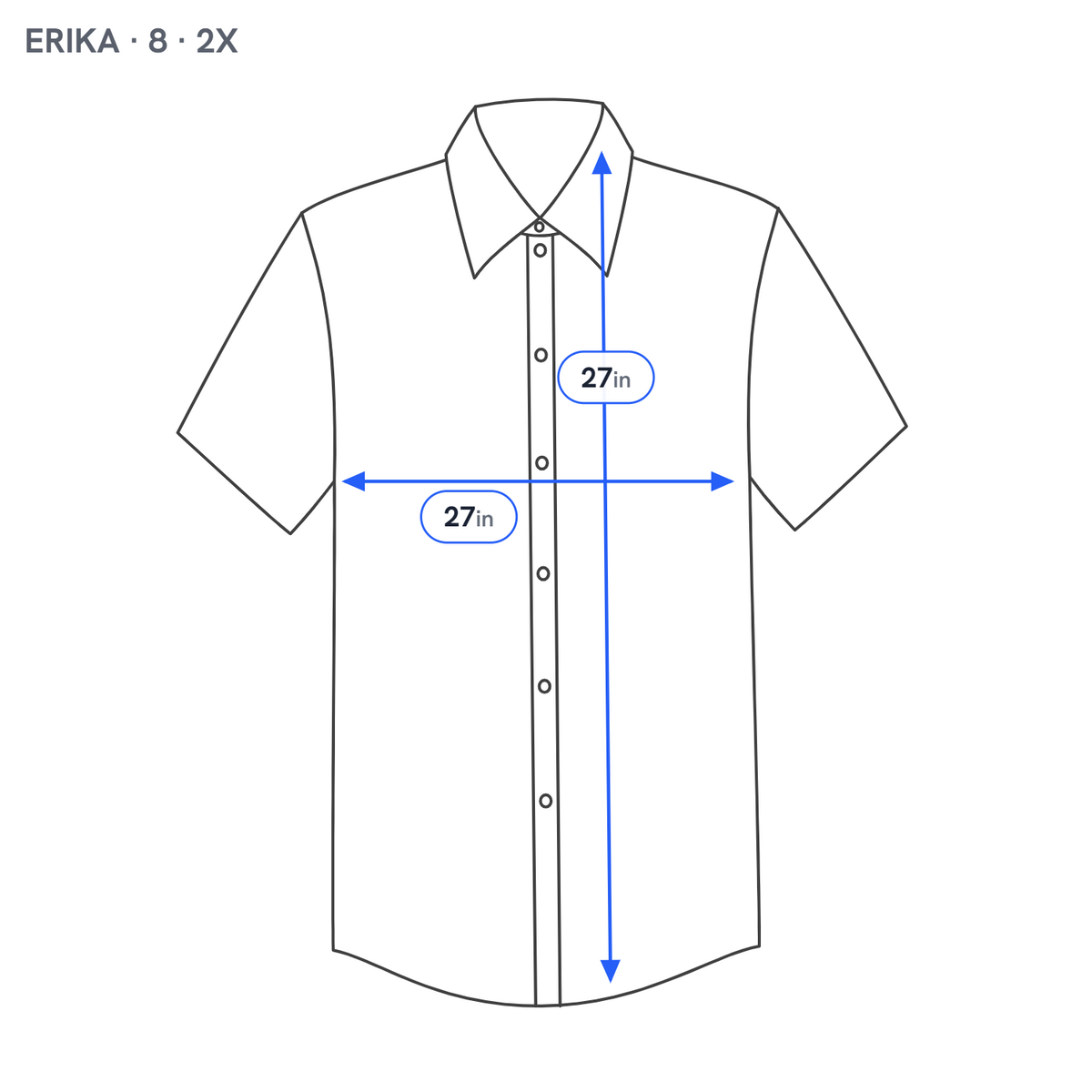 Erika Women 2X Top Green White Floral Cotton Button Up Shirt Short Sleeve Collar FLO307E