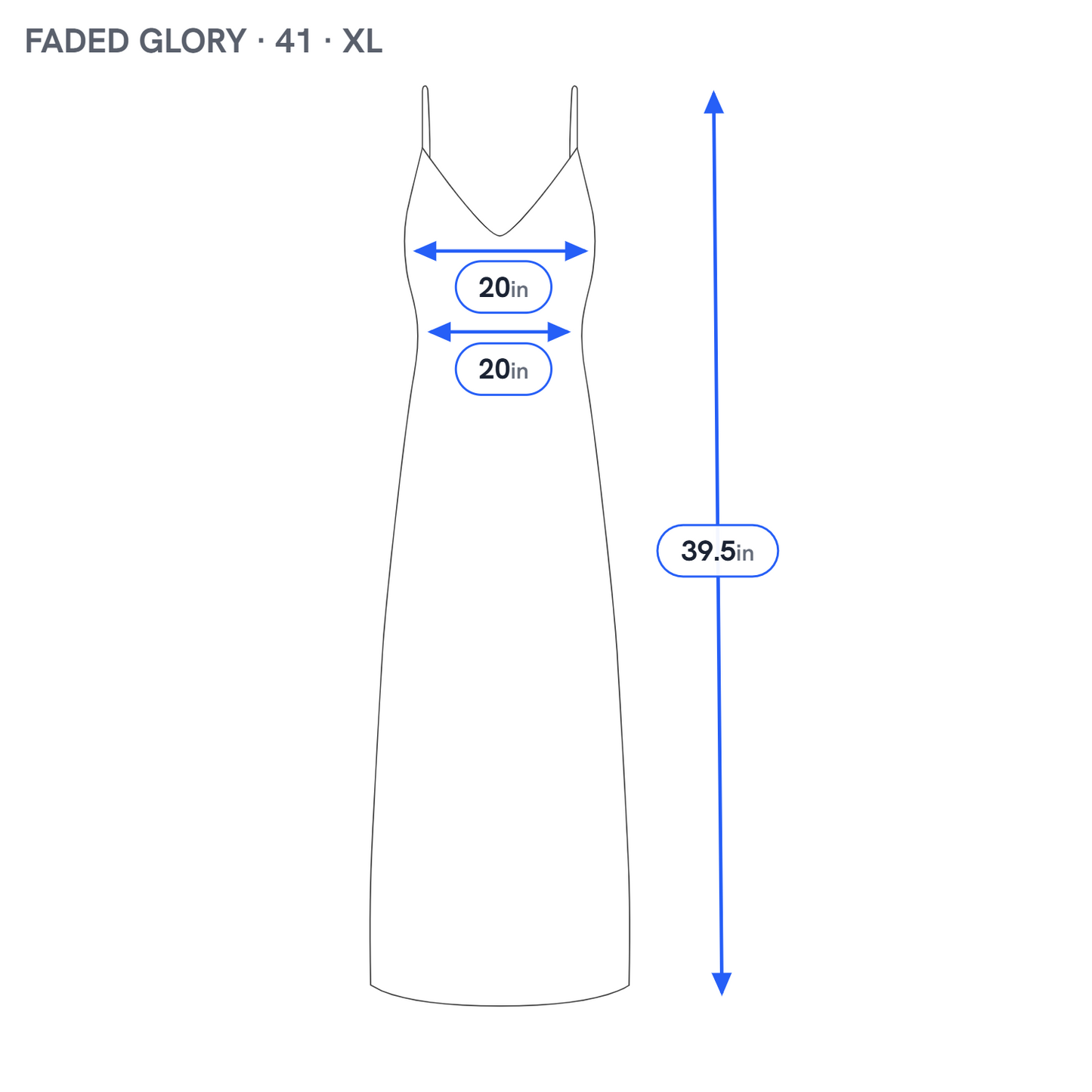 Faded Glory XL Orange White Geometric Slip Dress Ruffle Fit Flare Cotton GEO141E