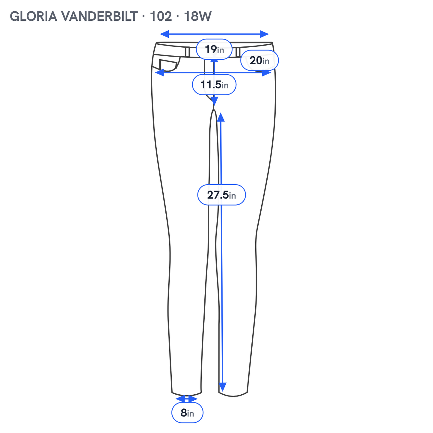 Gloria Vanderbilt Amanda Jeans 18W Blue Straight Leg Stretch Elastic Waist SL84E